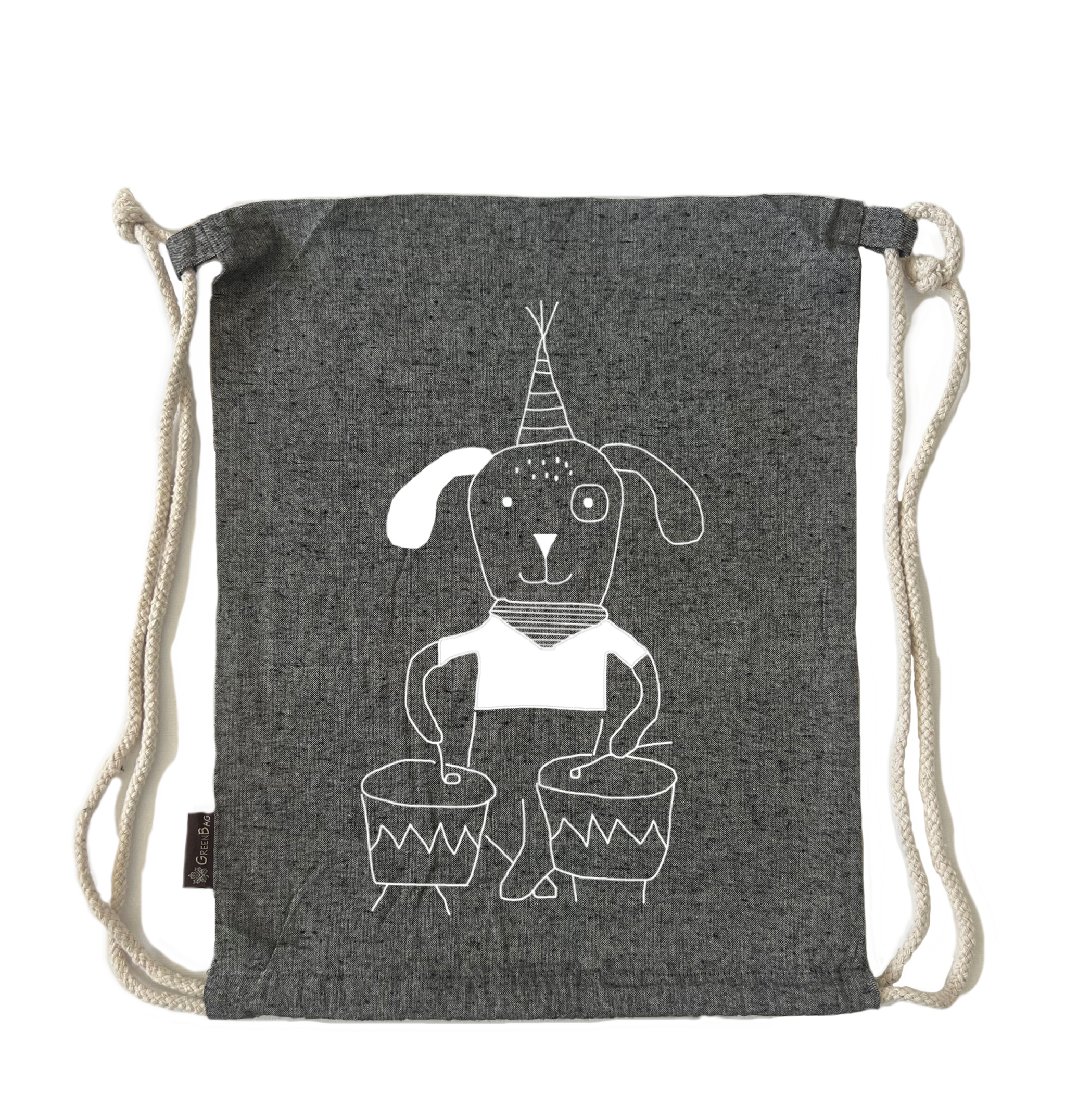 תיק שרוך כלב מתופף