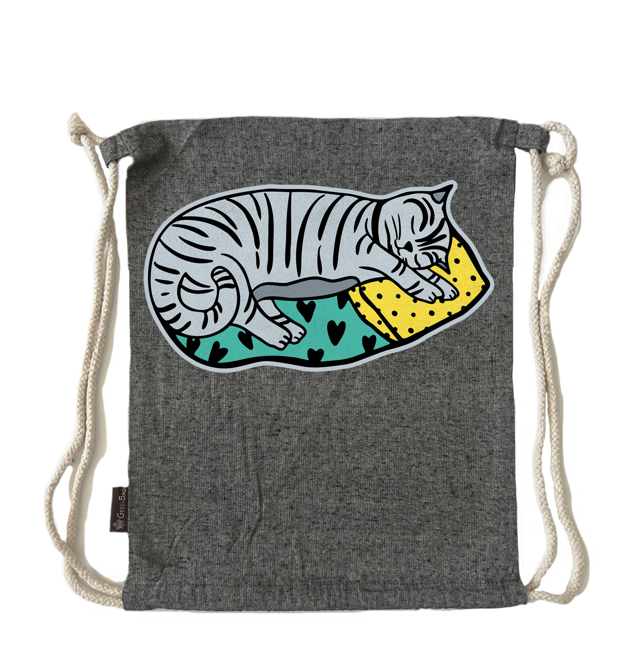 תיק שרוך sleepy cat 1