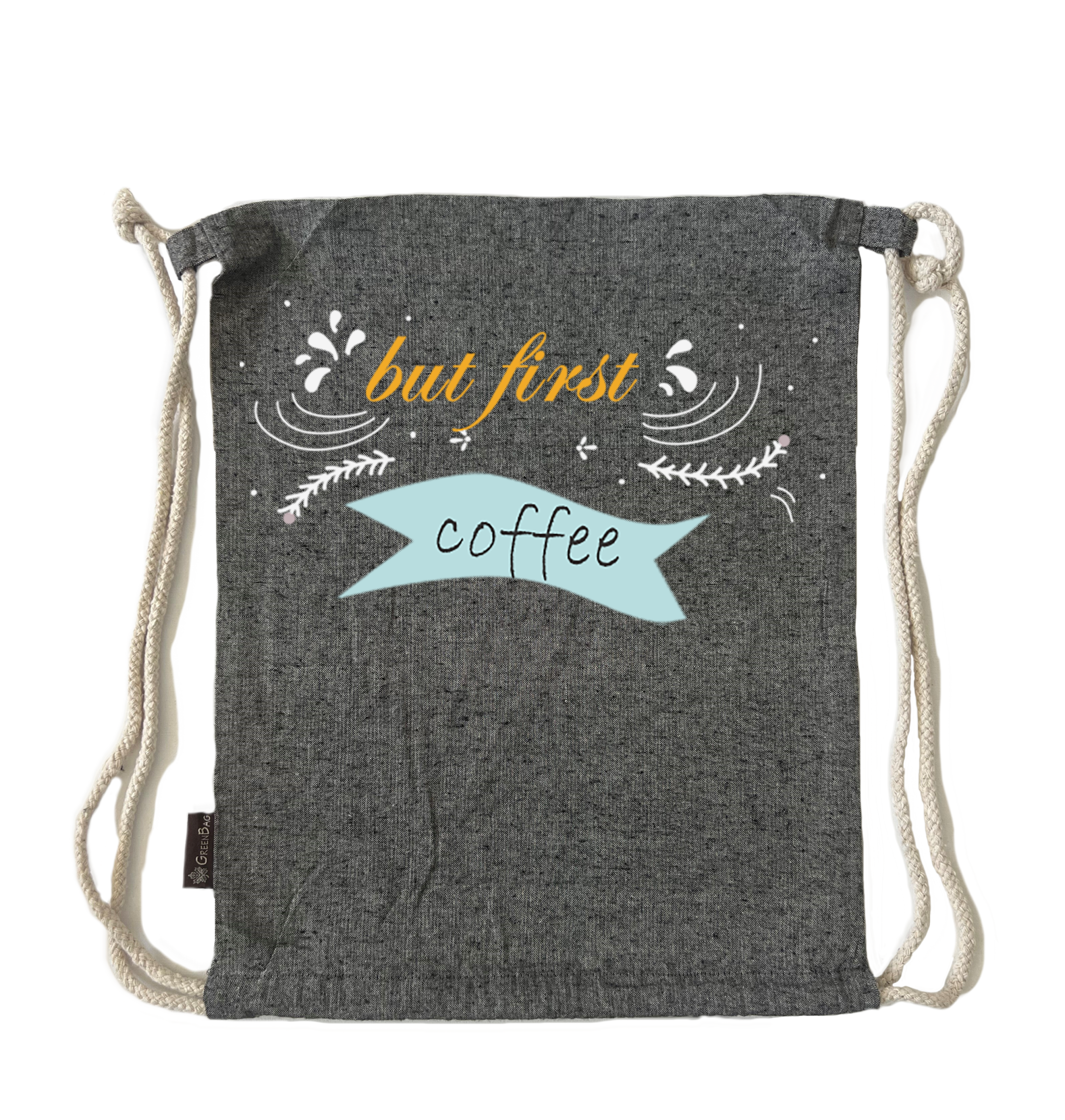 תיק שרוך but first coffee