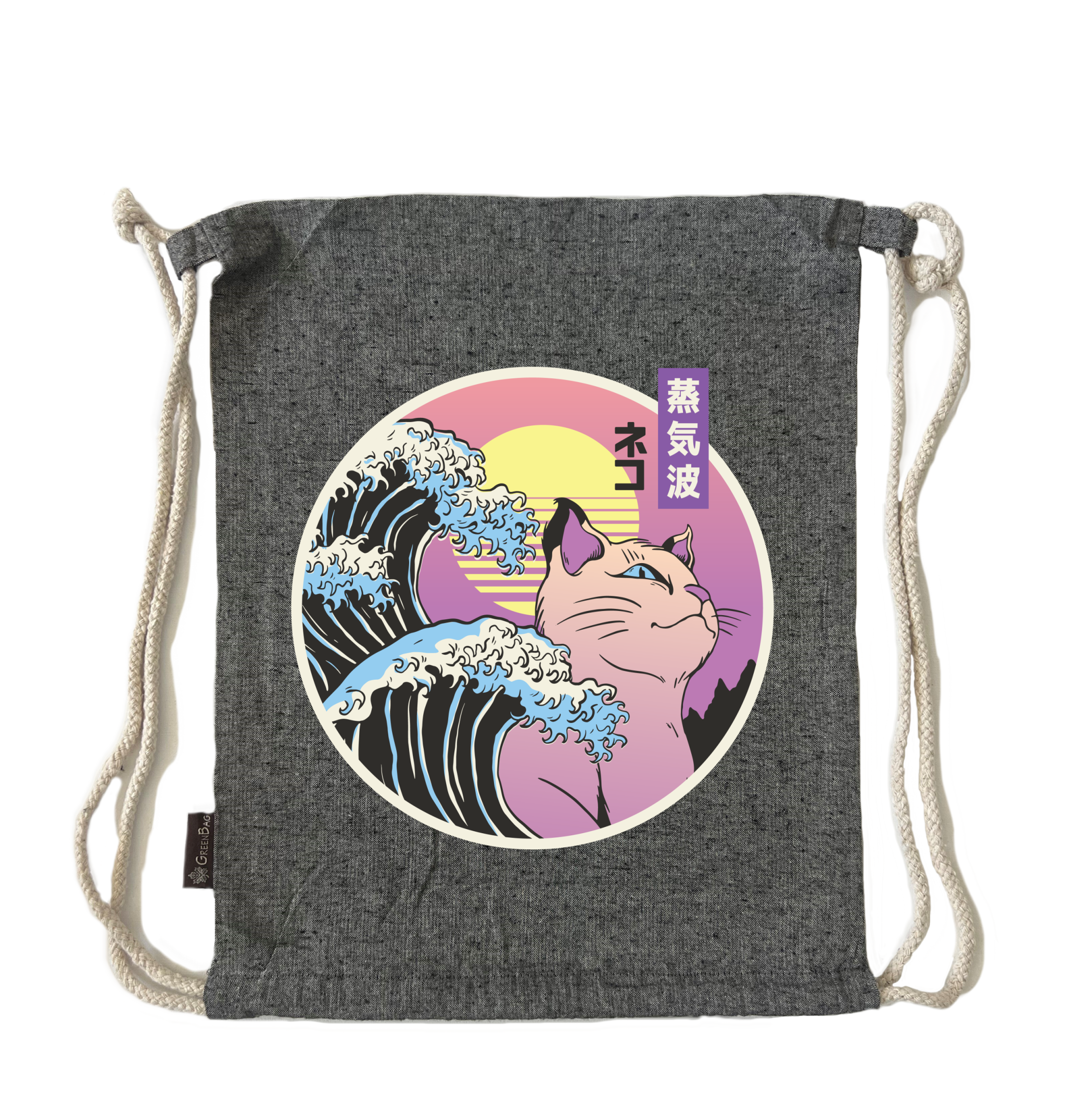 תיק שרוך חתול גל יפני