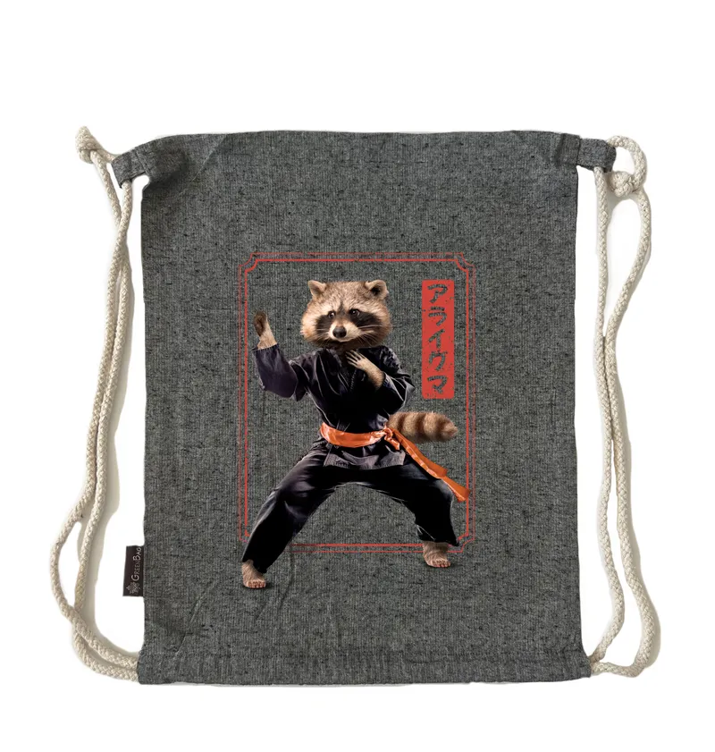 תיק שרוך Kungfu Raccoon