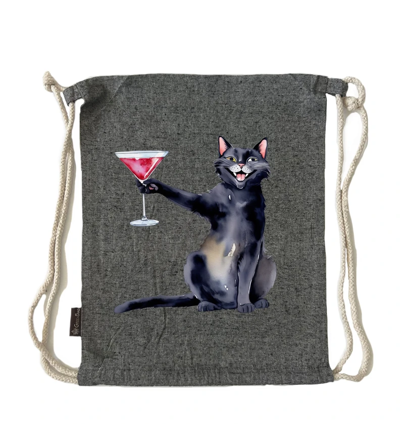 תיק שרוך חתול מרטיני