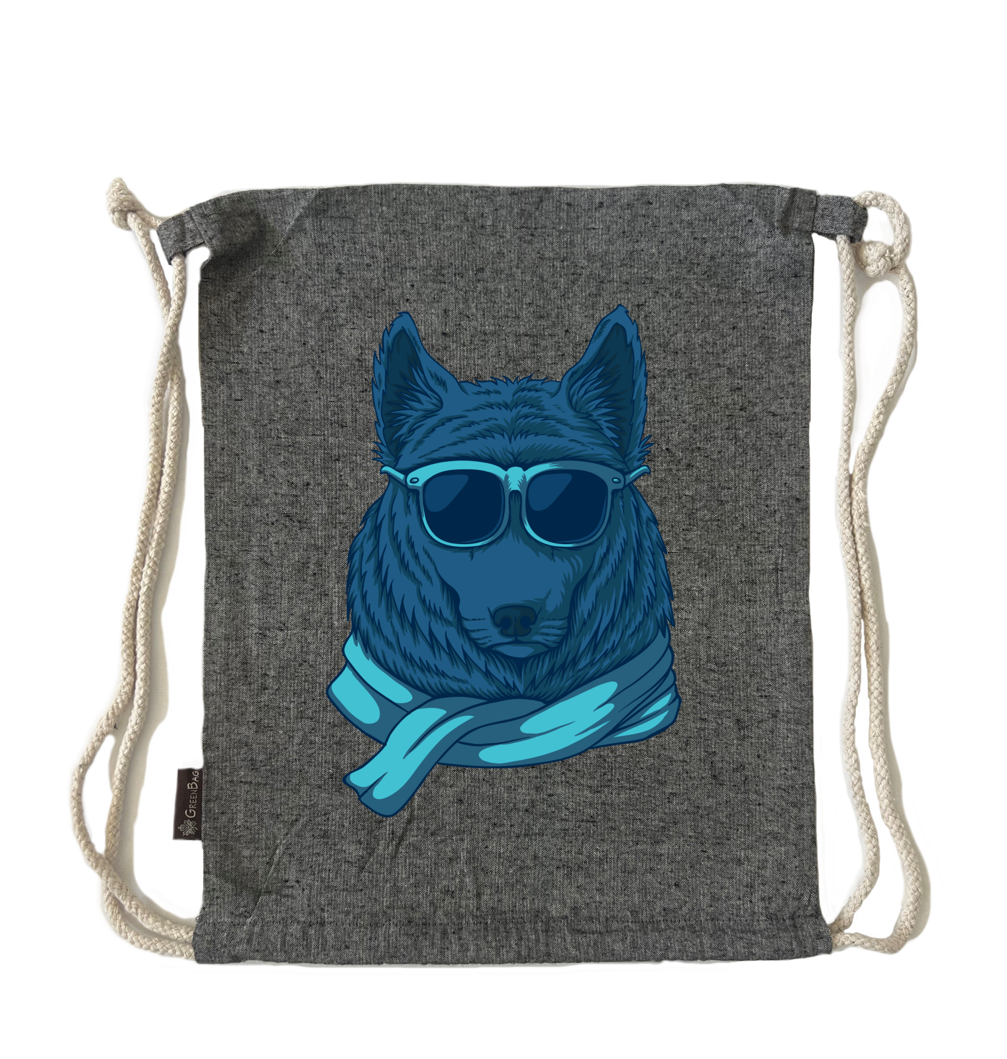 תיק שרוך זאב עם משקפי שמש