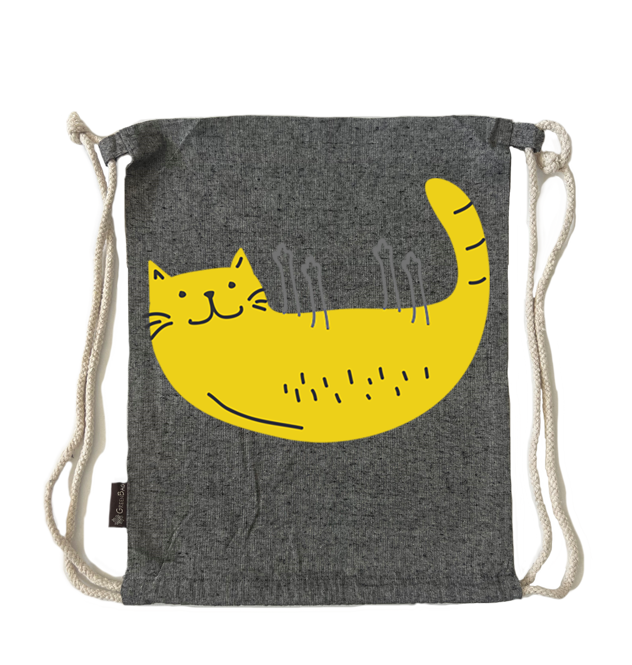 תיק שרוך חתול על הגב