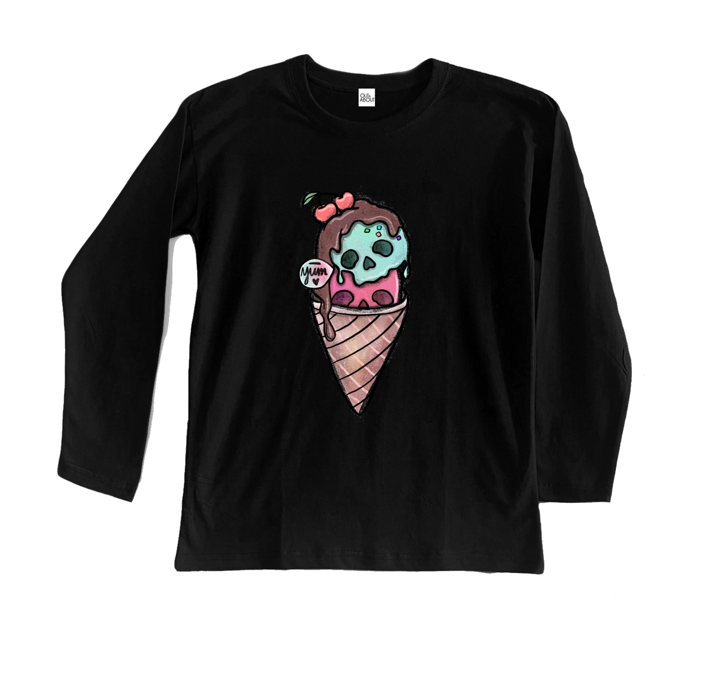 חולצה ארוכה ice cream skull חולצה ארוכה ice cream skull