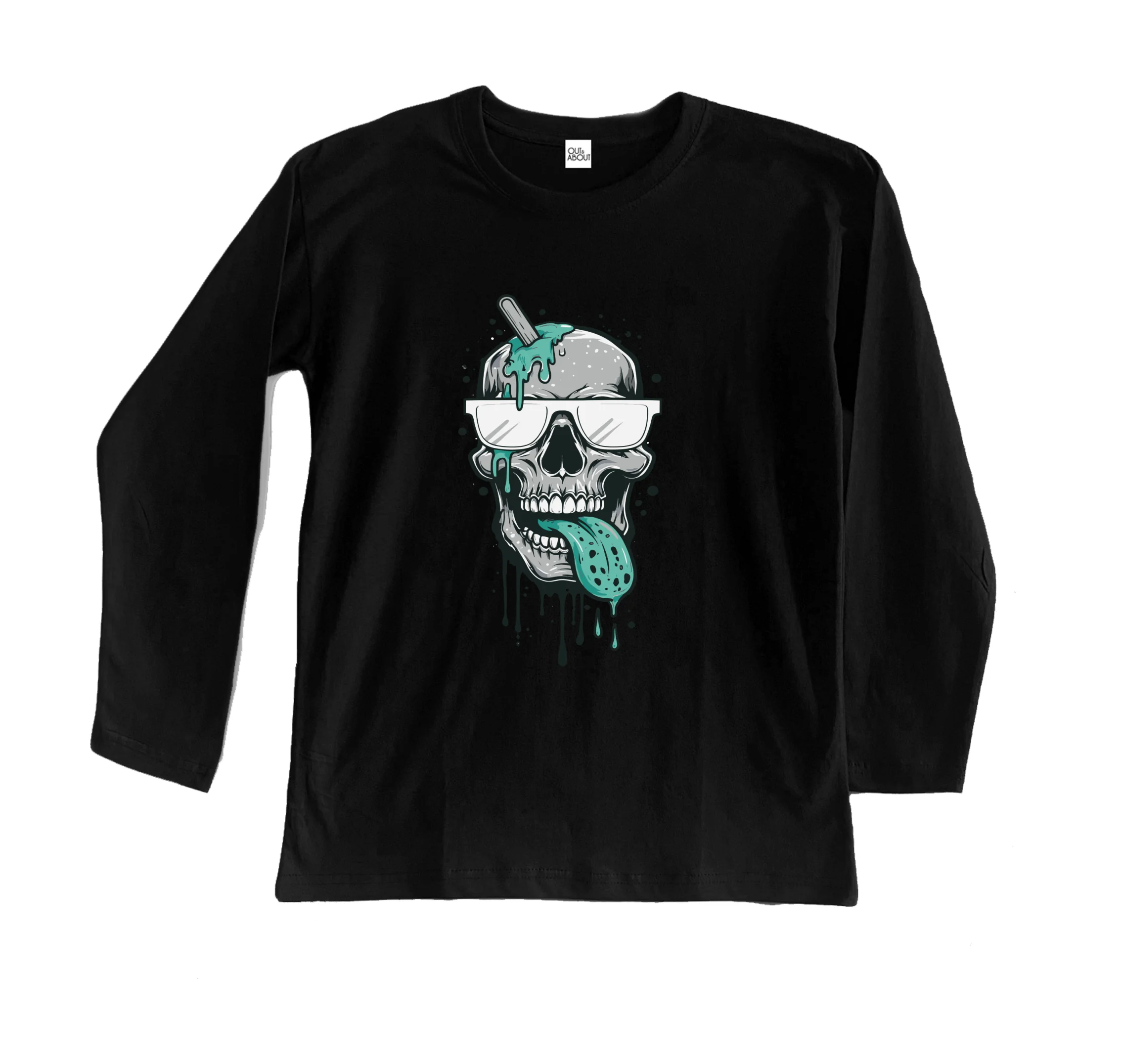 חולצה ארוכה גולגולת עם גלידה חולצה ארוכה גולגולת עם גלידה