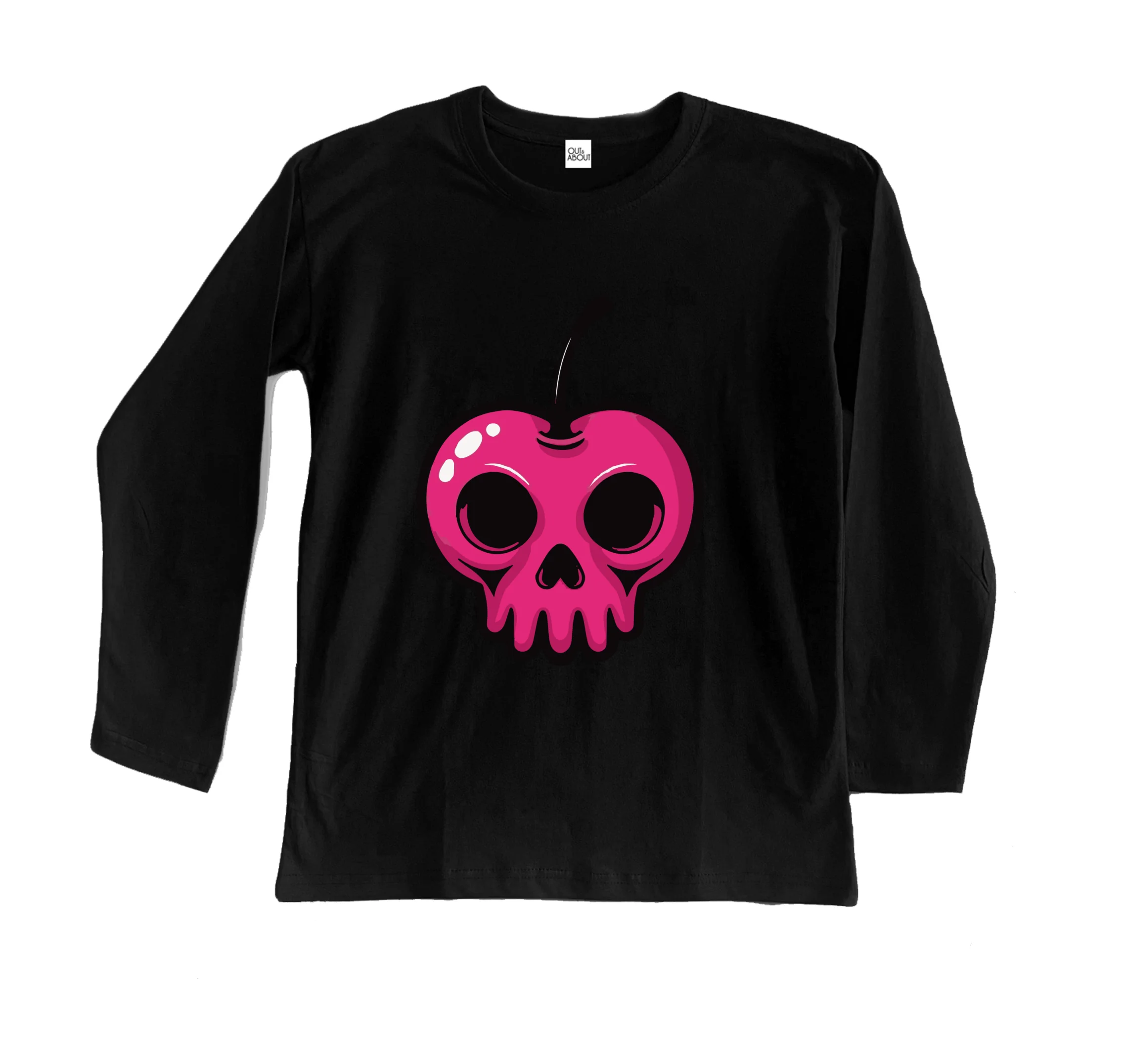 חולצה ארוכה תפוח עם גולגולת חולצה ארוכה תפוח עם גולגולת