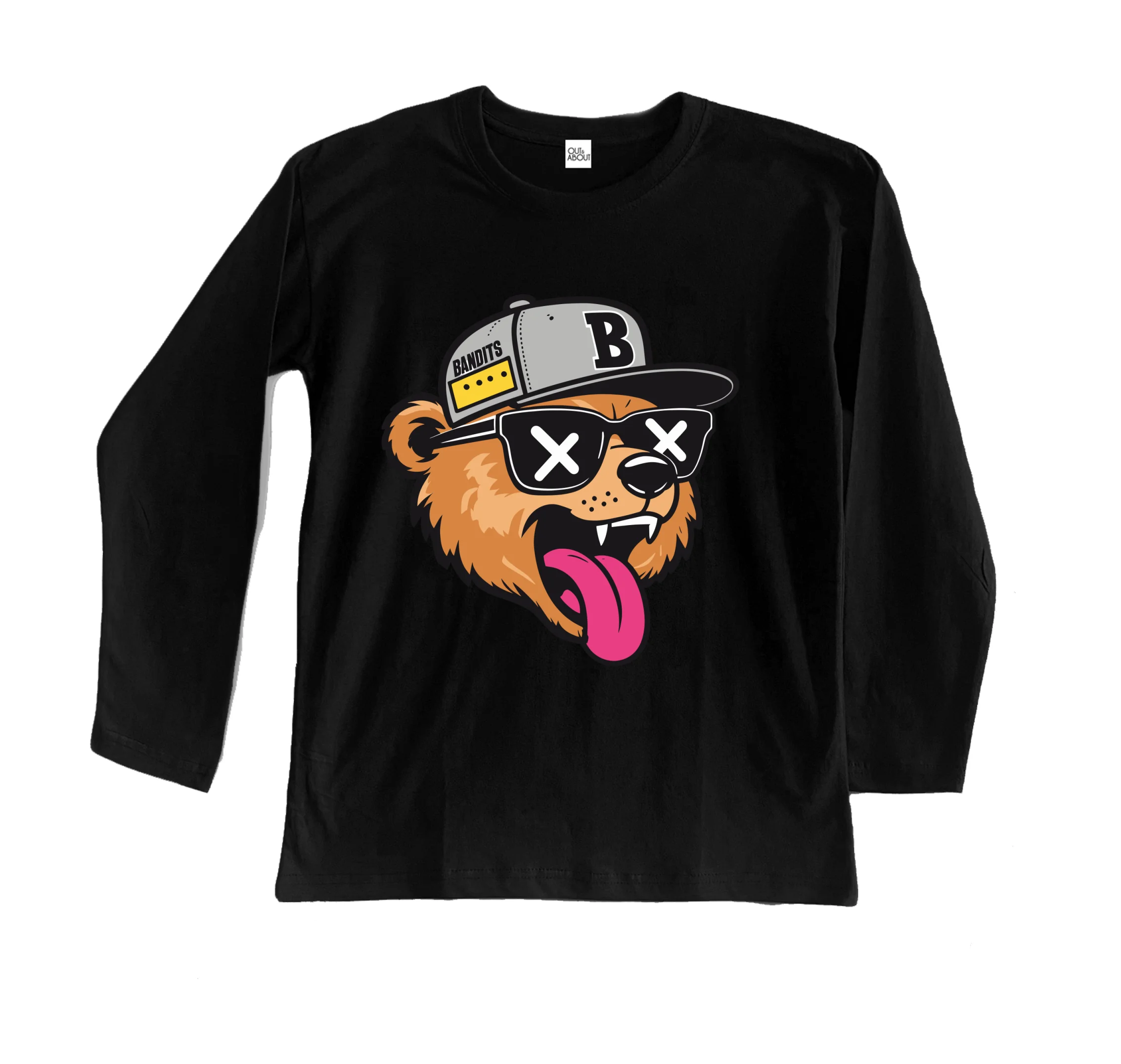 חולצה ארוכה דוב עם כובע ומשקפיים חולצה ארוכה דוב עם כובע ומשקפיים