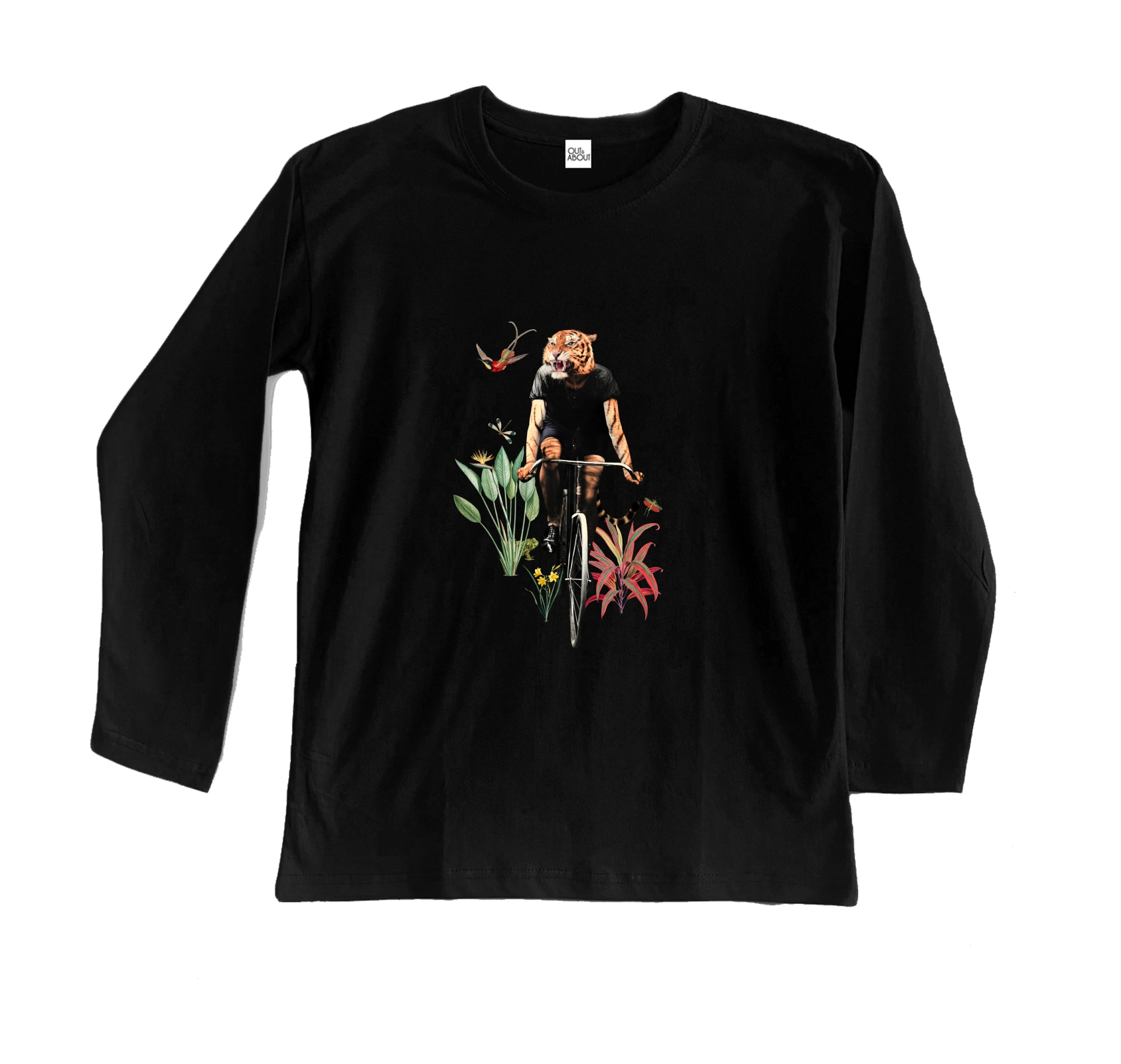 חולצה ארוכה נמר על אופניים חולצה ארוכה נמר על אופניים