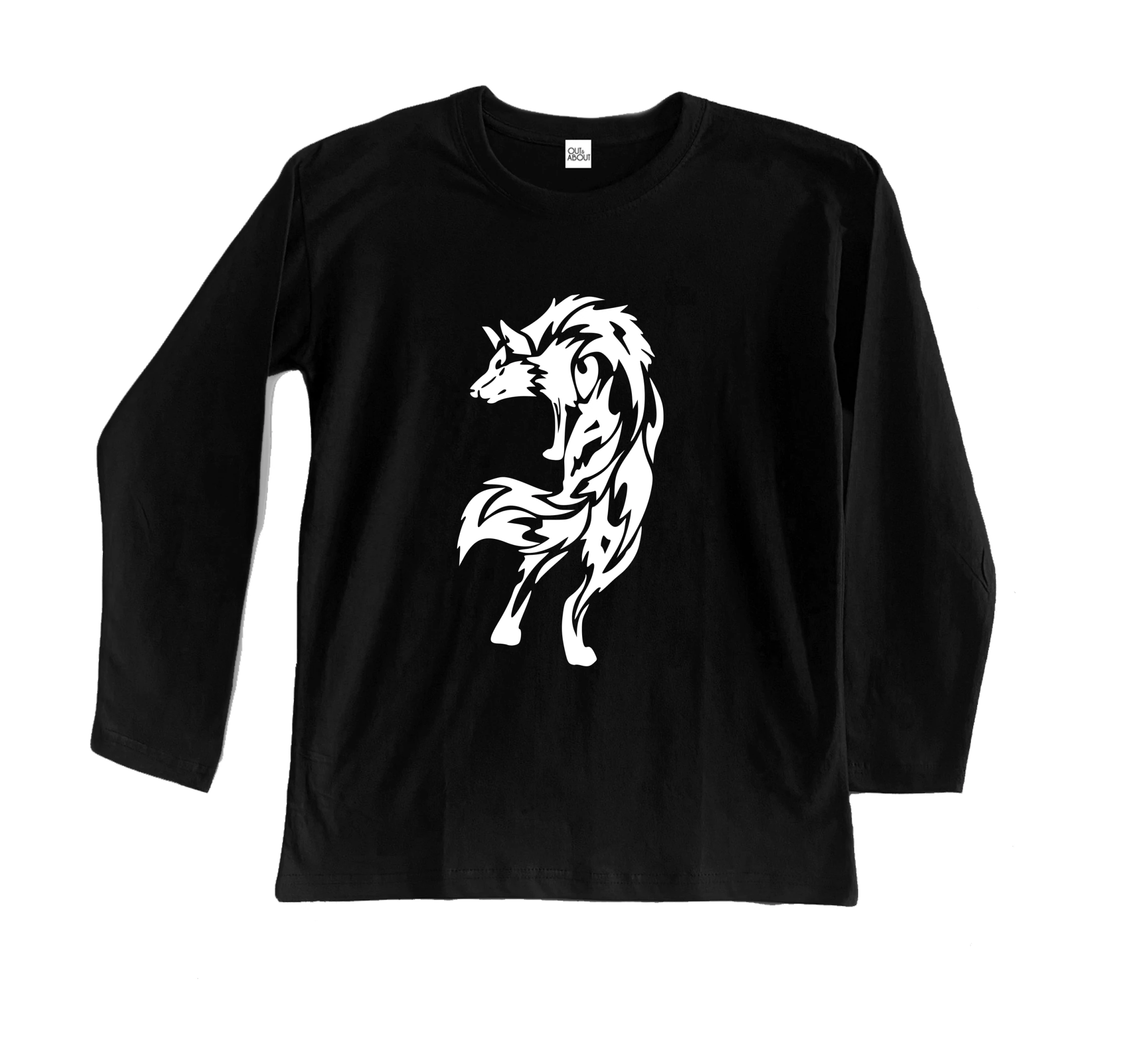 חולצה ארוכה קעקוע זאב חולצה ארוכה קעקוע זאב