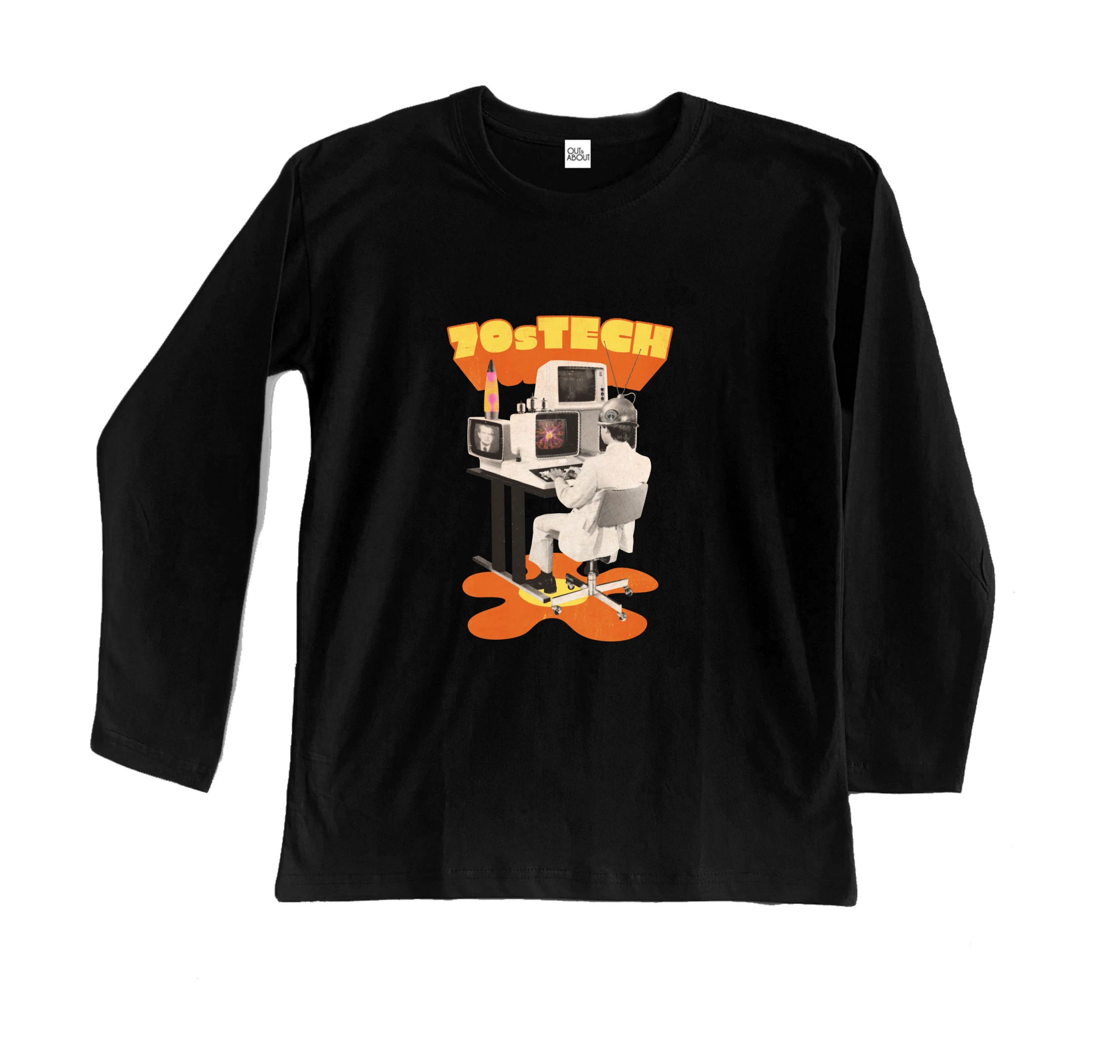 חולצה ארוכה טכנולוגיית שנות השבעים