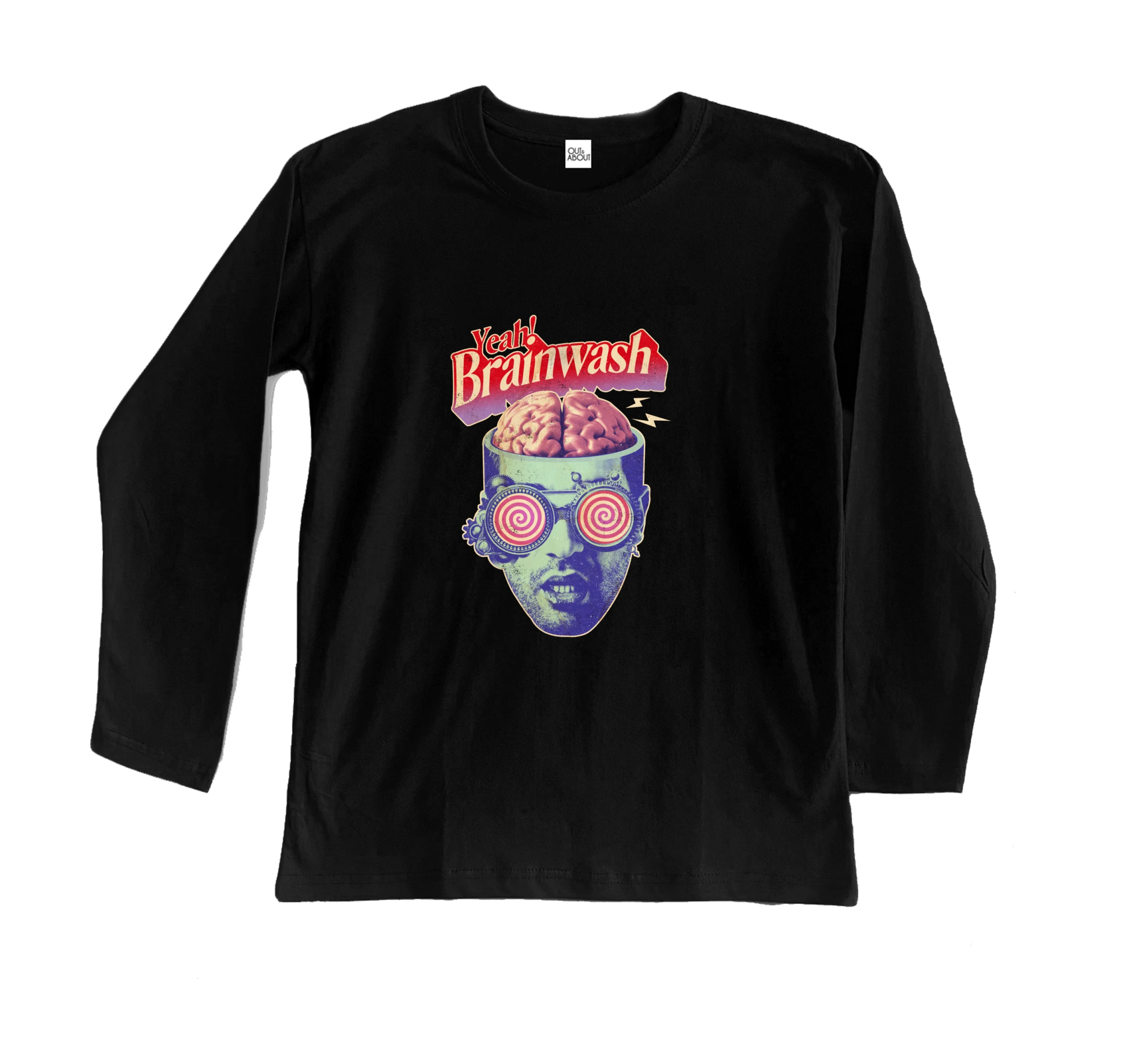 חולצה ארוכה וינטג' שטיפת מוח חולצה ארוכה וינטג' שטיפת מוח