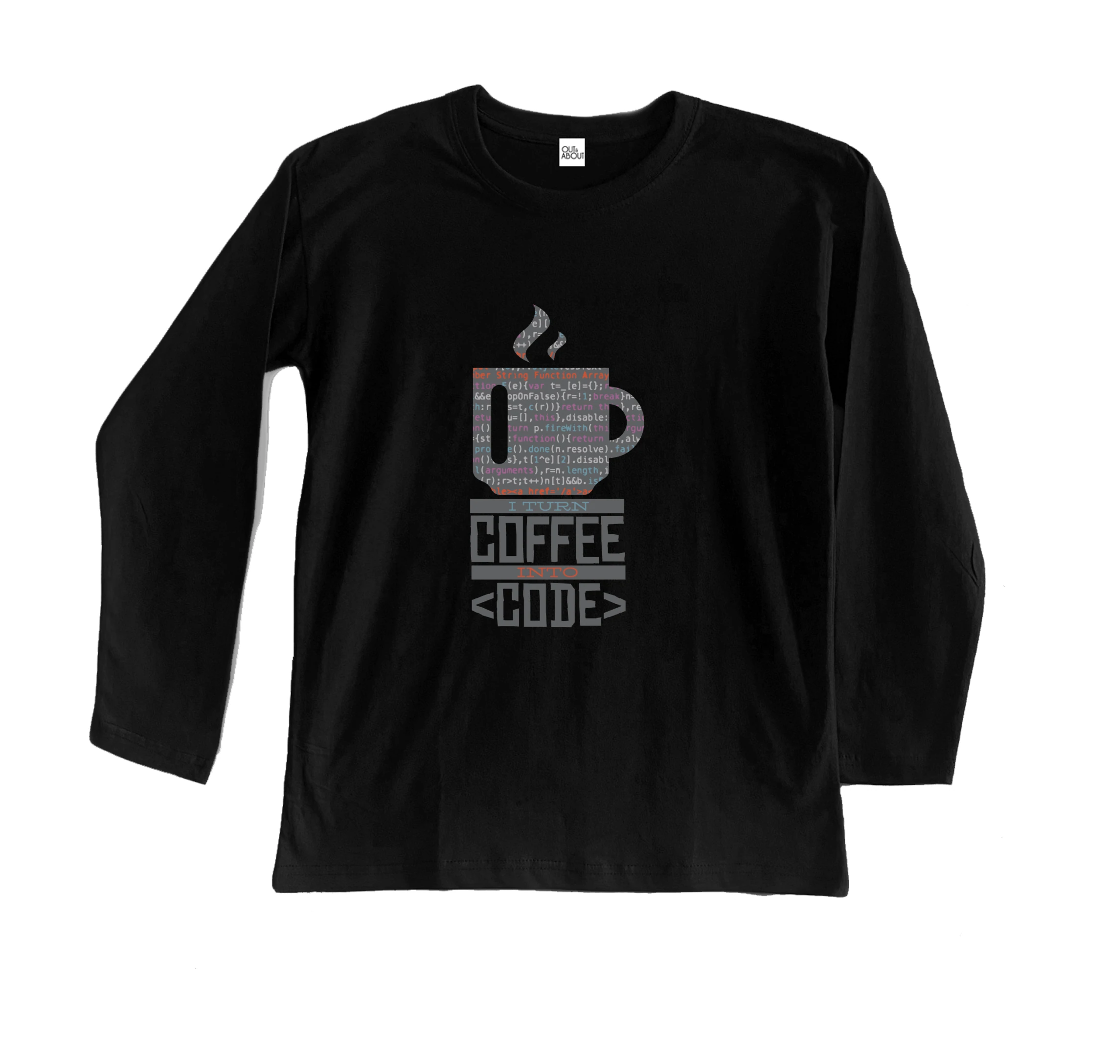 חולצה ארוכה קפה מקודד חולצה ארוכה קפה מקודד