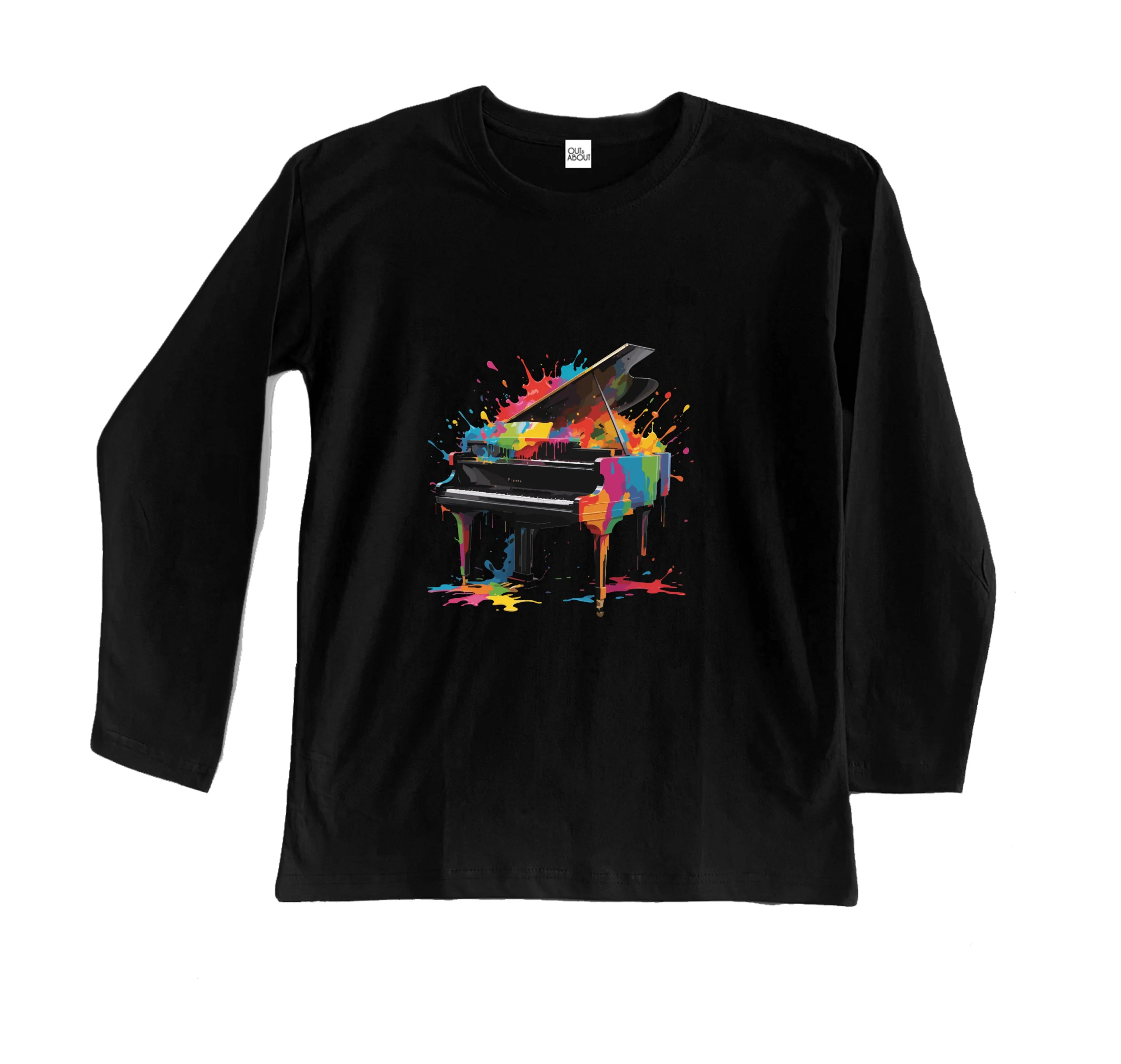 חולצה ארוכה פסנתר מתיז צבע חולצה ארוכה פסנתר מתיז צבע