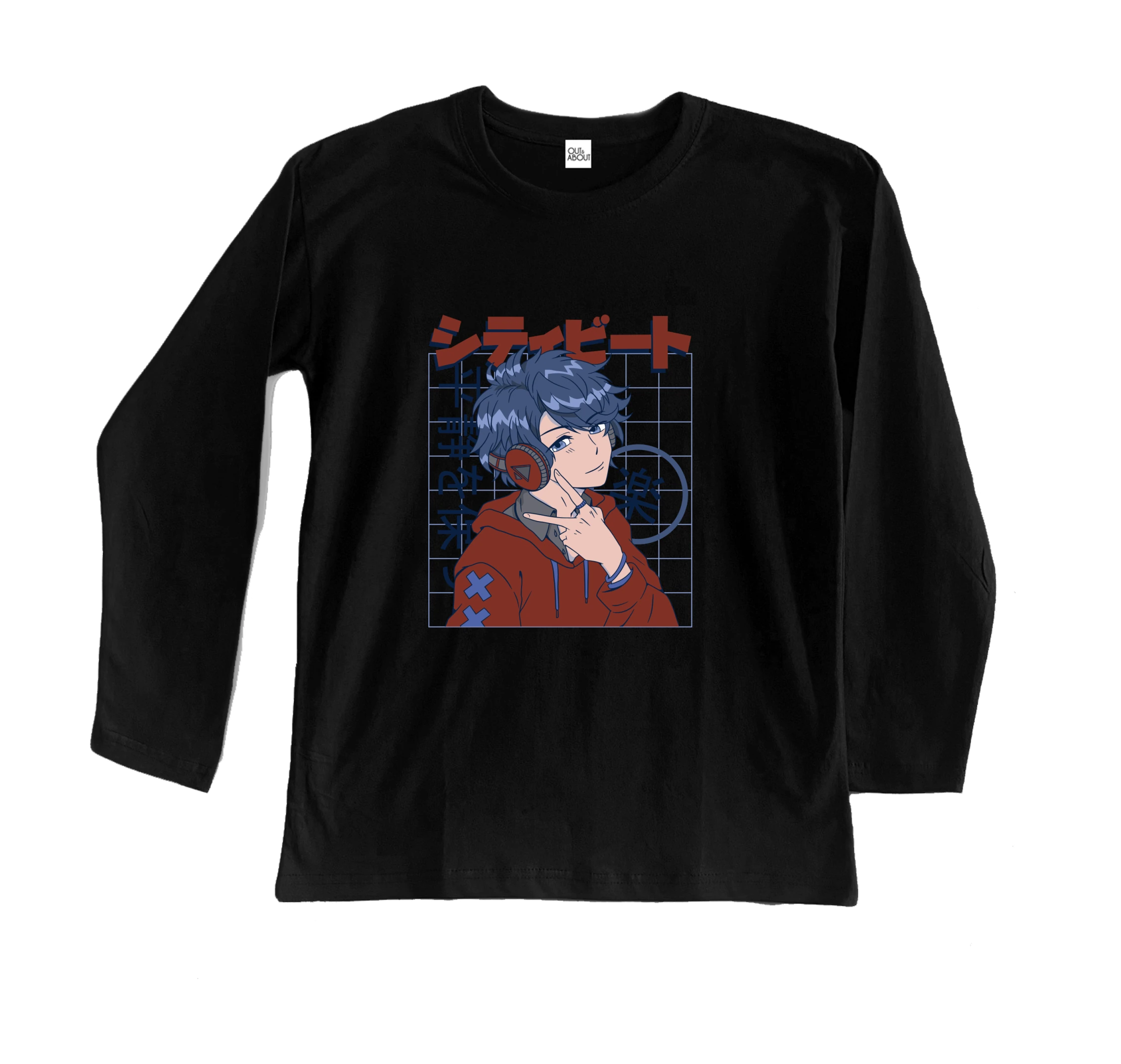 חולצה ארוכה Anime Headphones חולצה ארוכה Anime Headphones