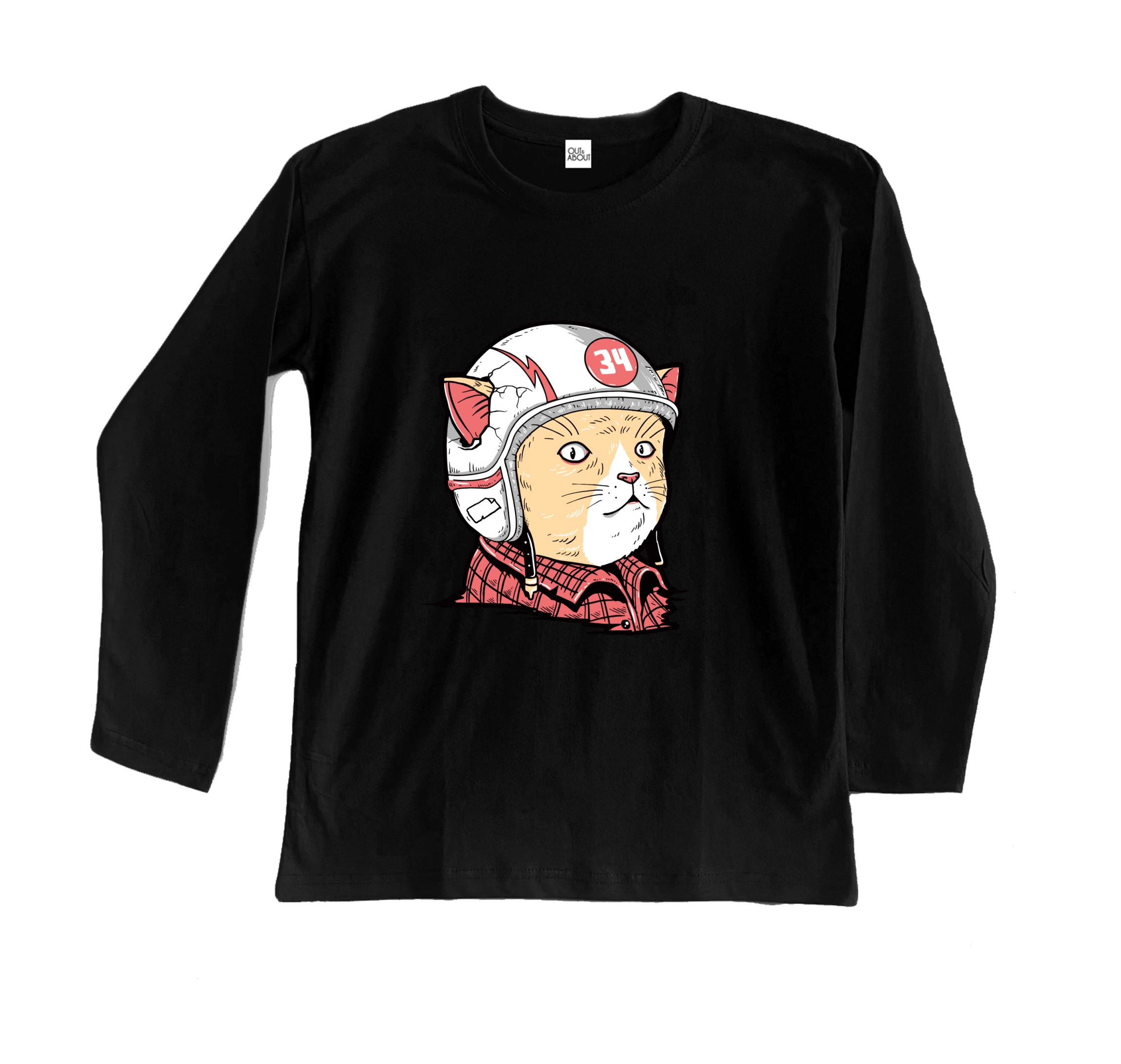 חולצה ארוכה חתול בדרכים