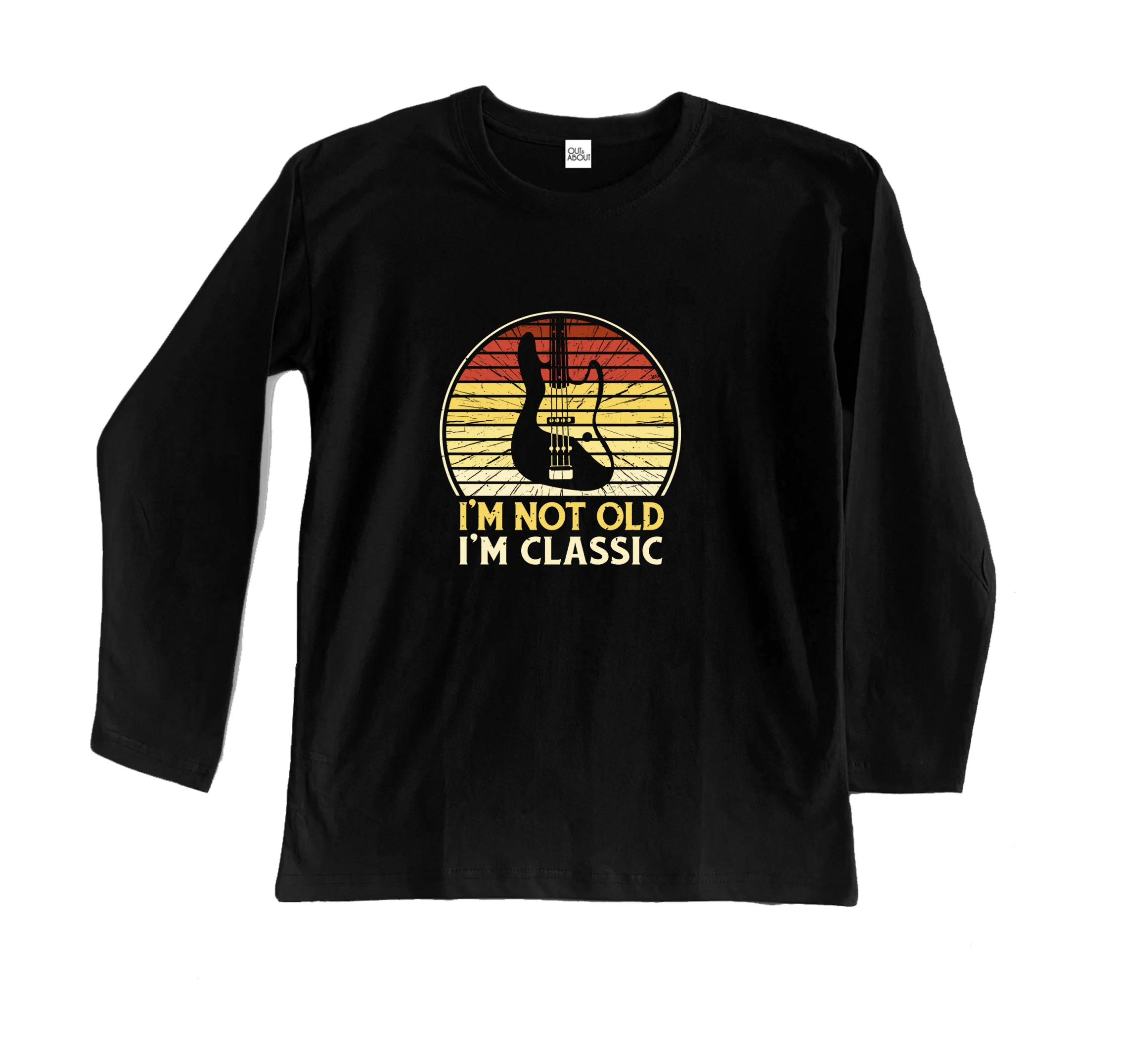 בייסיק ארוך not old classic rock - שחור, M