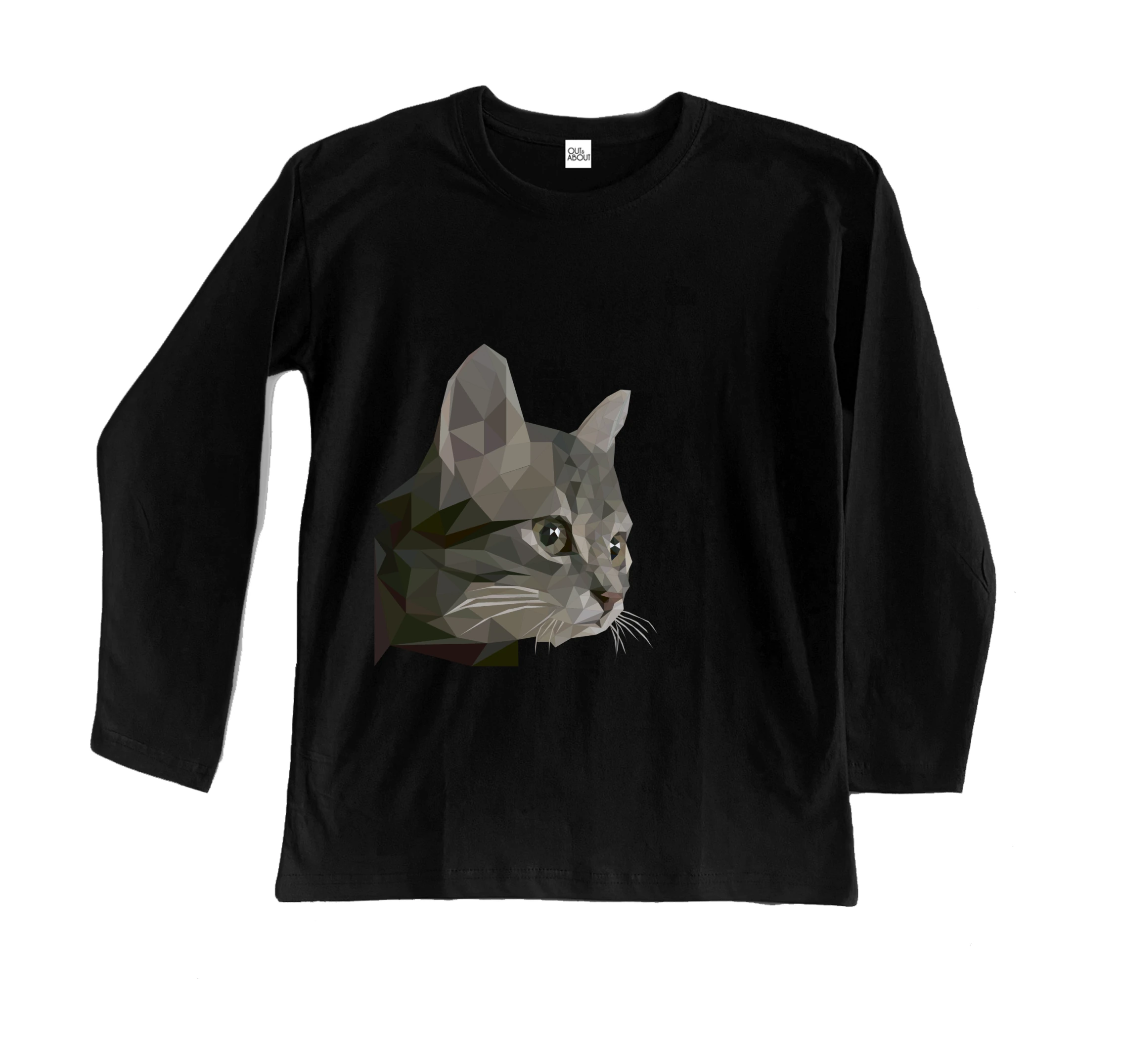 חולצה ארוכה חתול גאומטרי חולצה ארוכה חתול גאומטרי