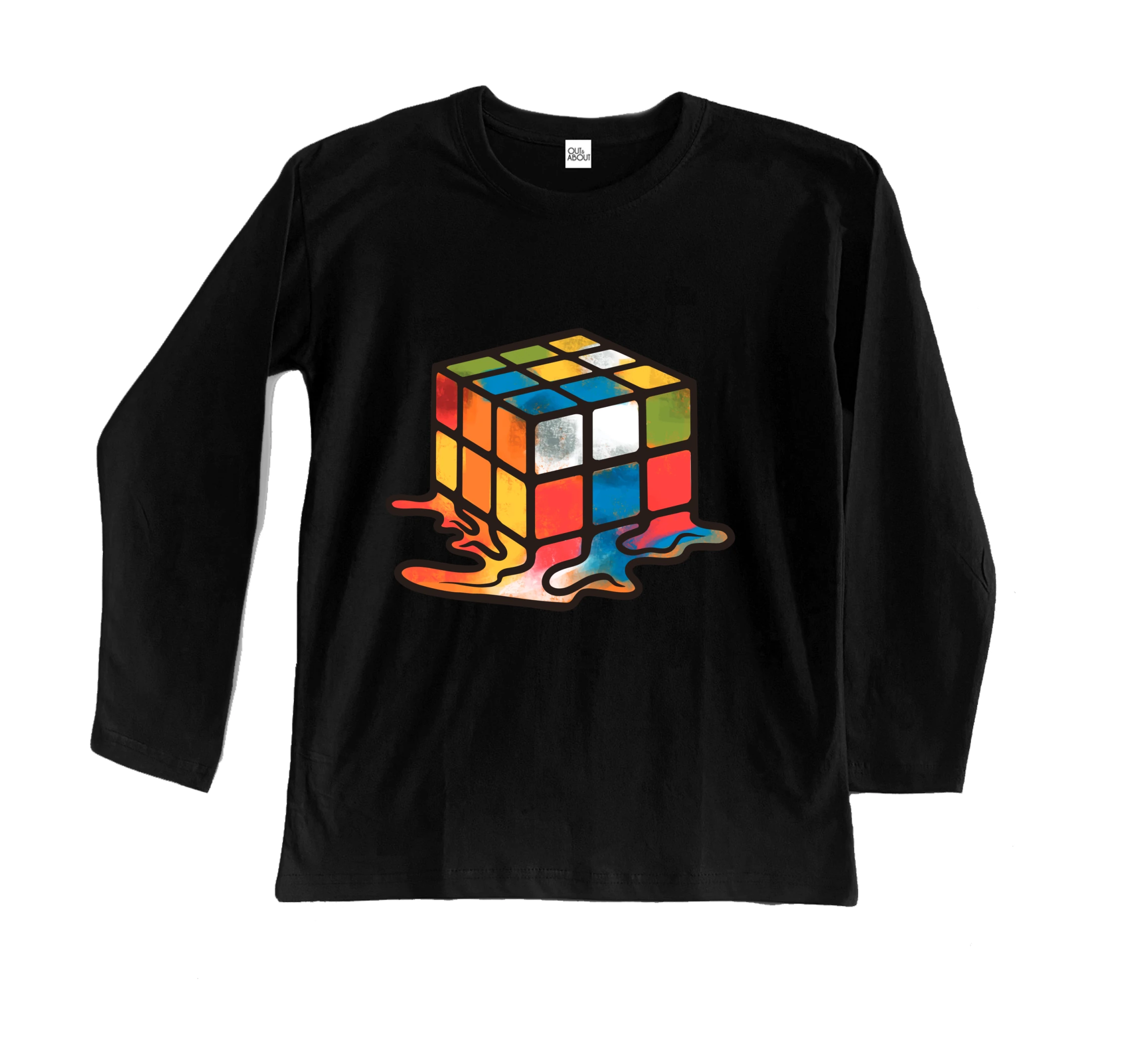 חולצה ארוכה melted rubik cube חולצה ארוכה melted rubik cube
