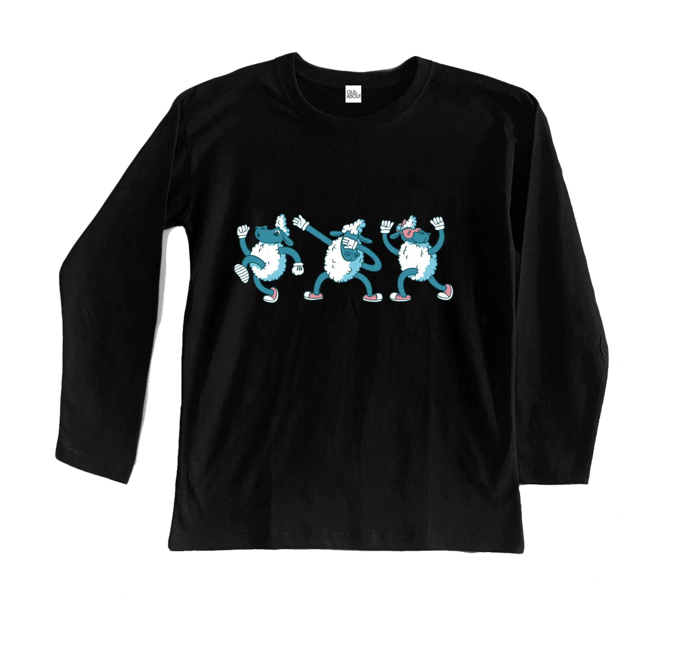 חולצה ארוכה כבשים רוקדות