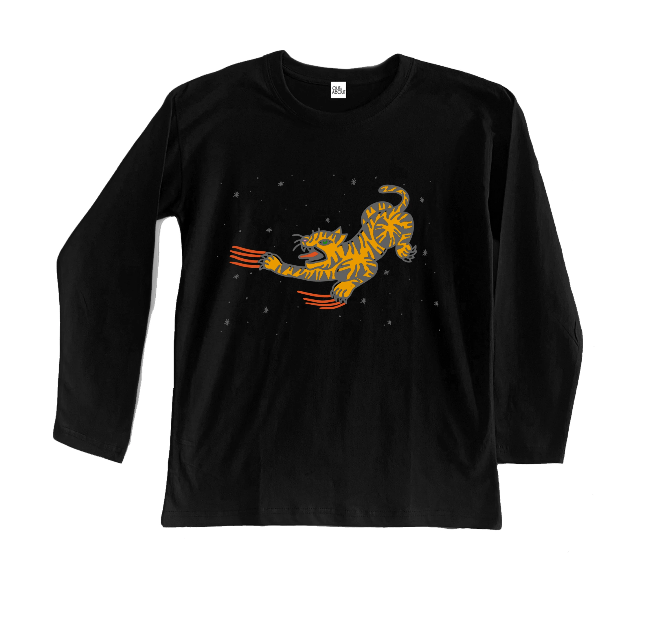 חולצה ארוכה קעקוע נמר חולצה ארוכה קעקוע נמר