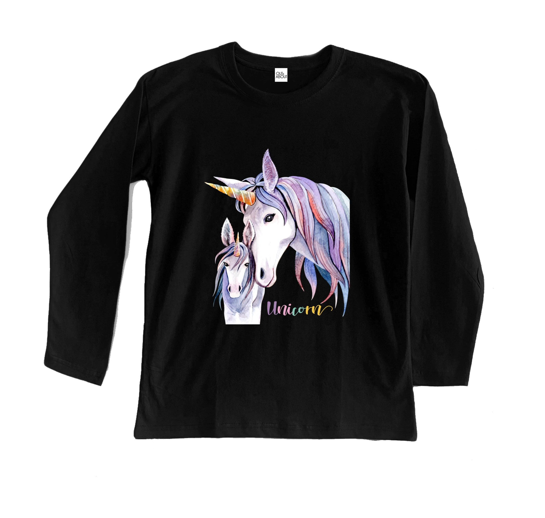 חולצה ארוכה משפחת חדי קרן חולצה ארוכה משפחת חדי קרן