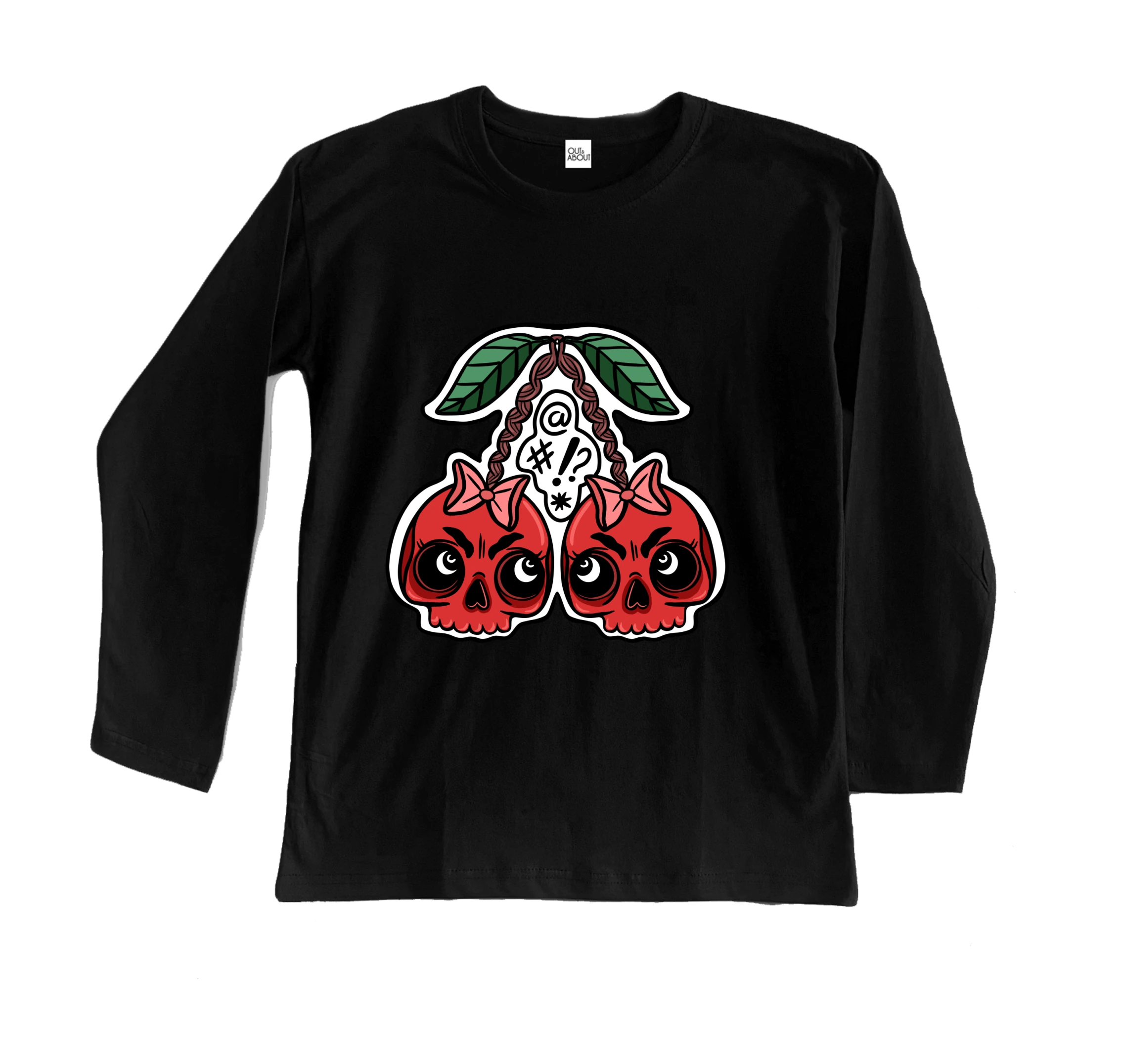 חולצה ארוכה דובדבן גולגולת חולצה ארוכה דובדבן גולגולת