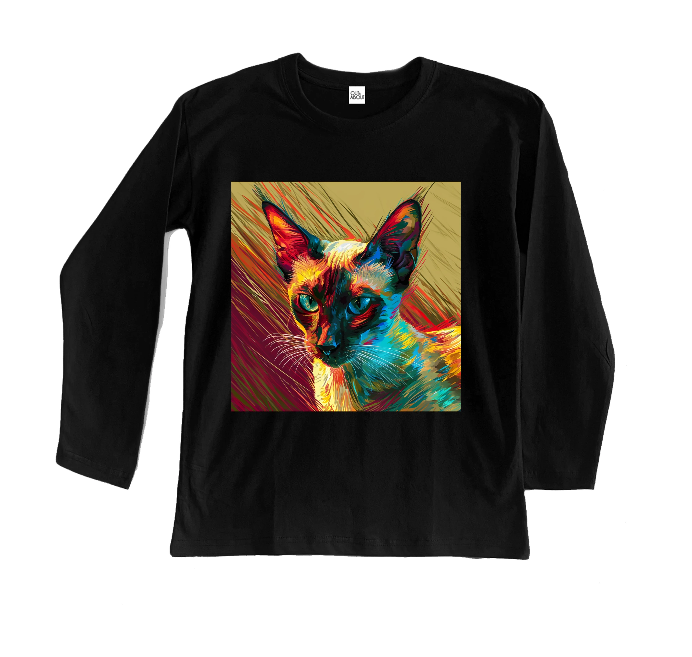 חולצה ארוכה cat painting 1 חולצה ארוכה cat painting 1