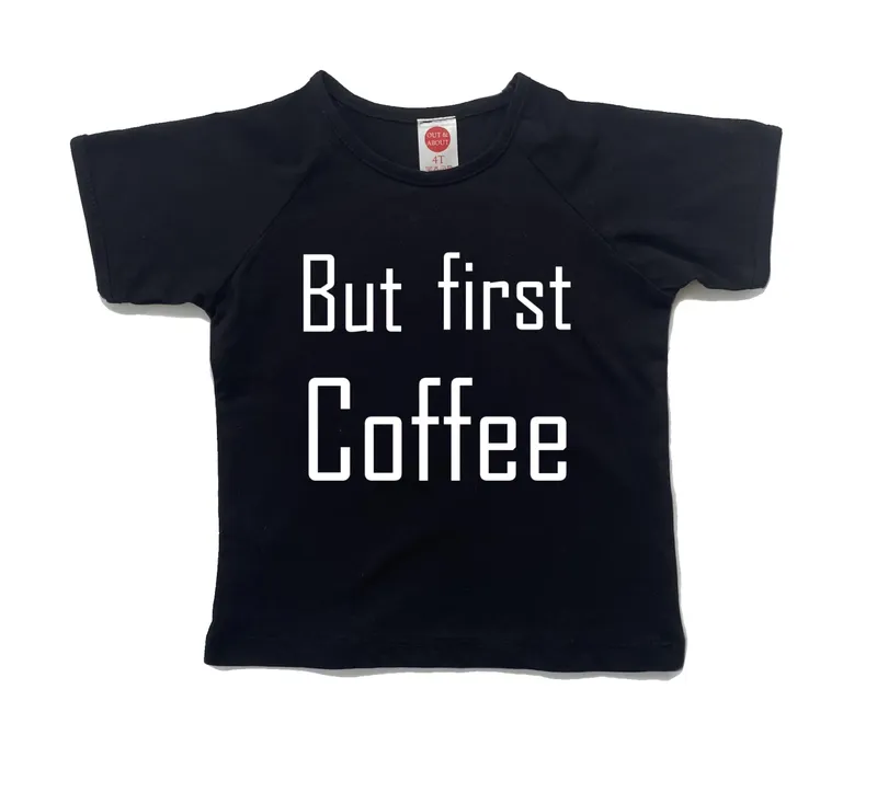 חולצת ילדים first coffee