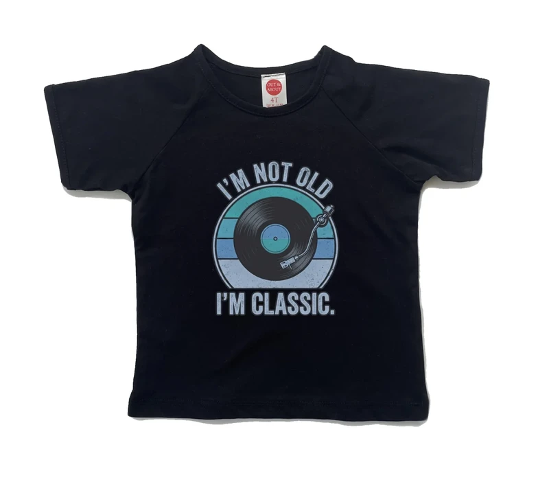 חולצת ילדים not old classic vinyl