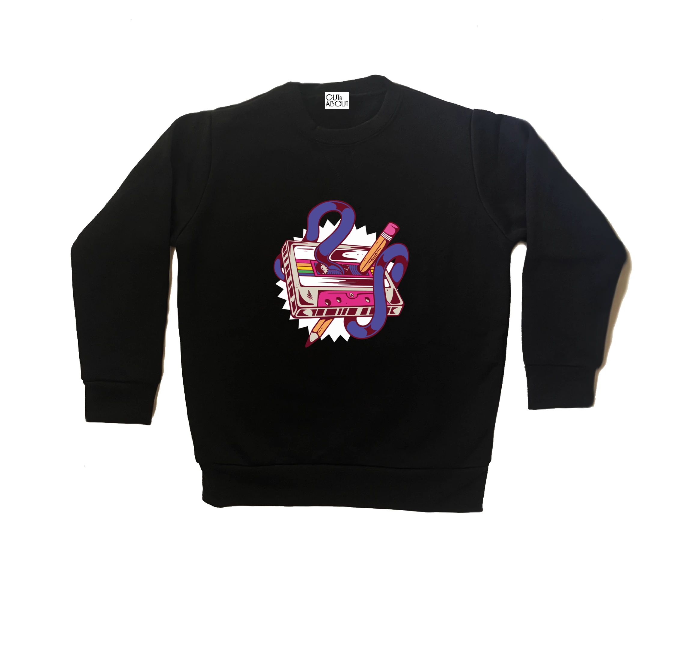 סווטשירט קלטת ועפרון סווטשירט קלטת ועפרון