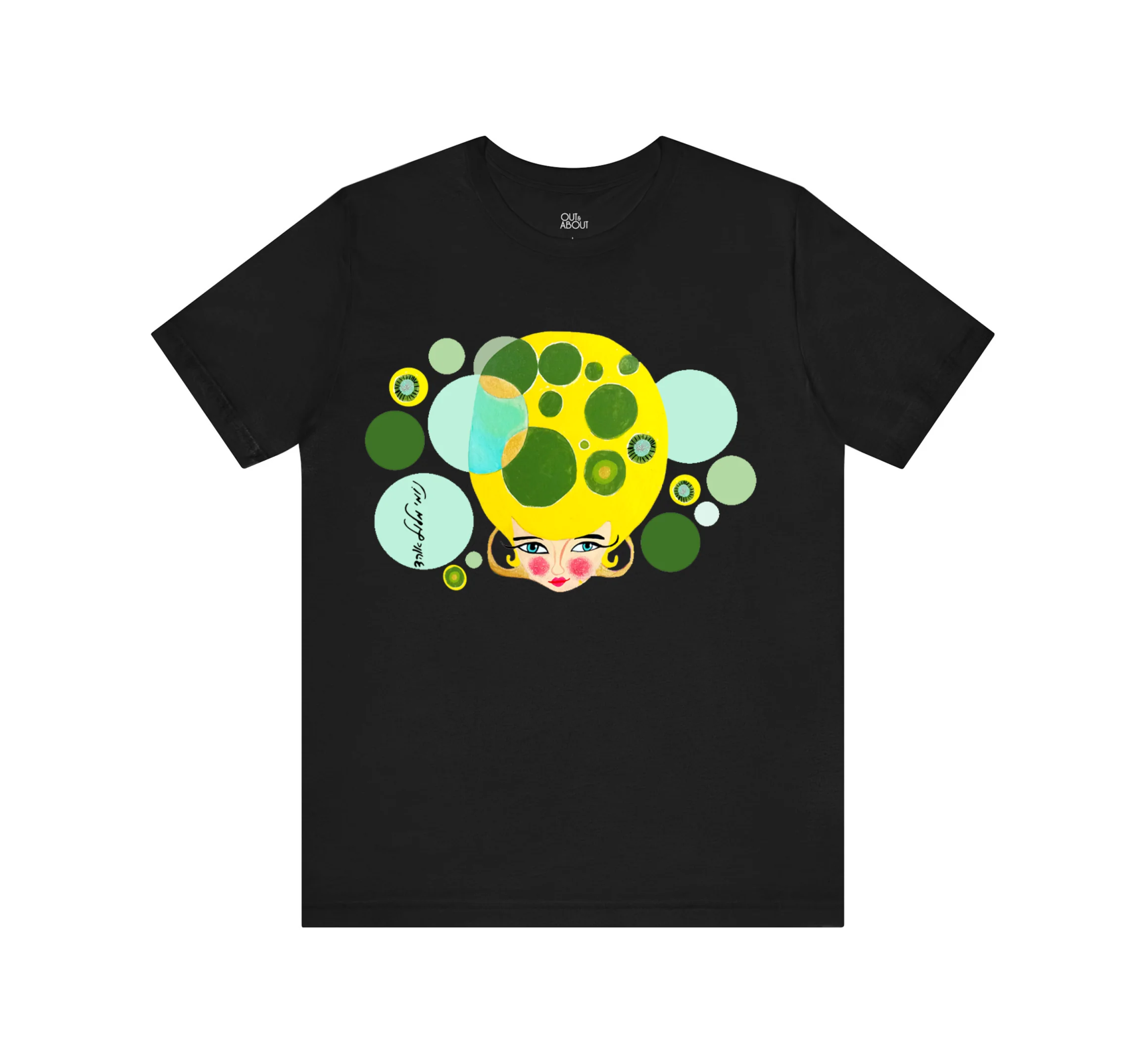 חולצה אישה בועות צהובות חולצה אישה בועות צהובות