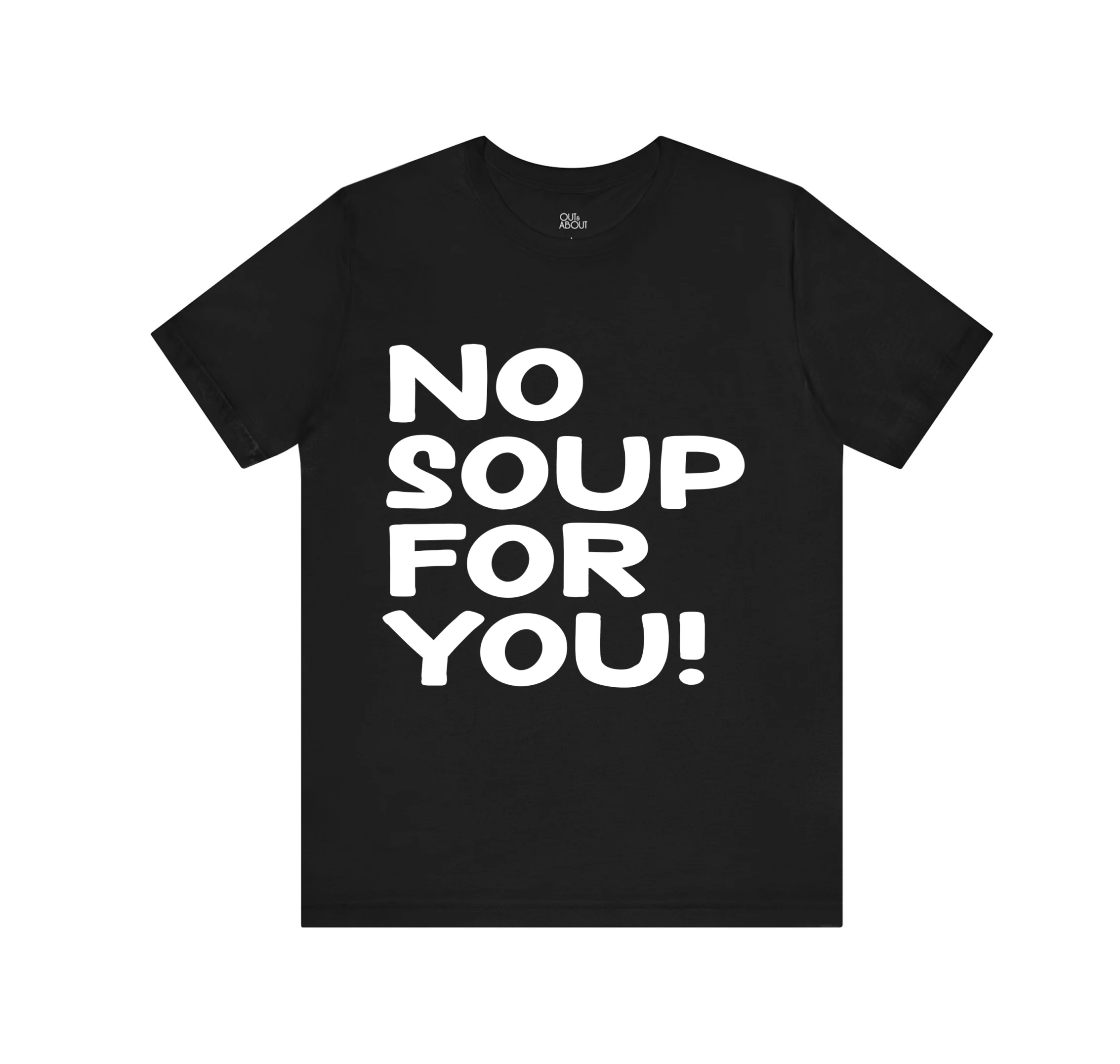 בייסיק טי No soup for you - שחור, 6XL