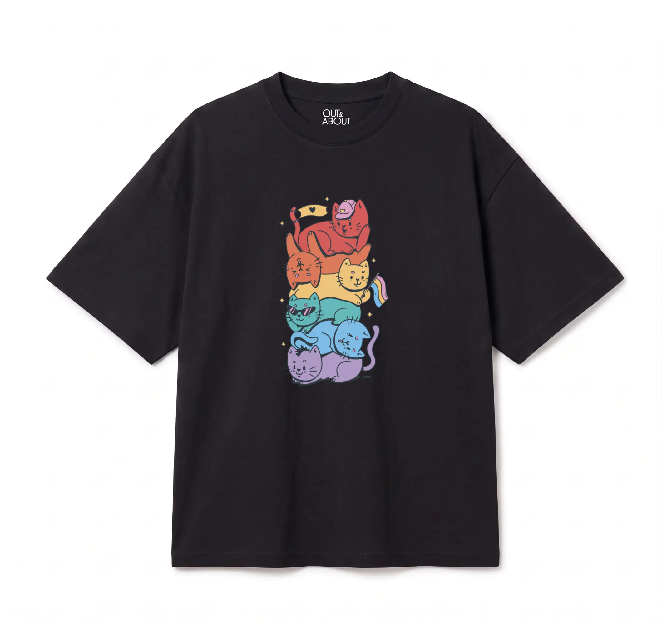 חולצת אוברסייז pride cats חולצת אוברסייז pride cats