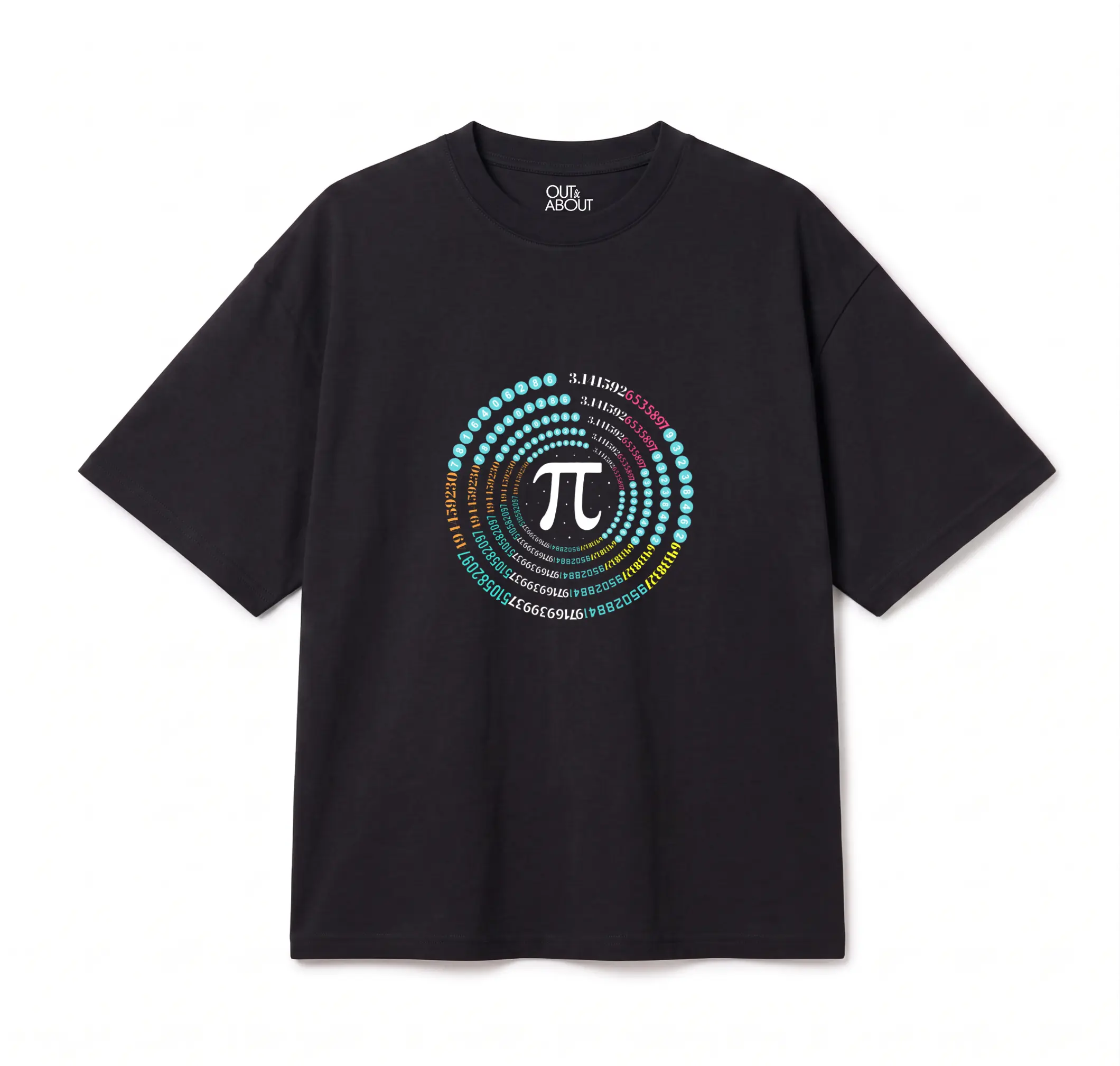 חולצת אוברסייז colorful pi חולצת אוברסייז colorful pi