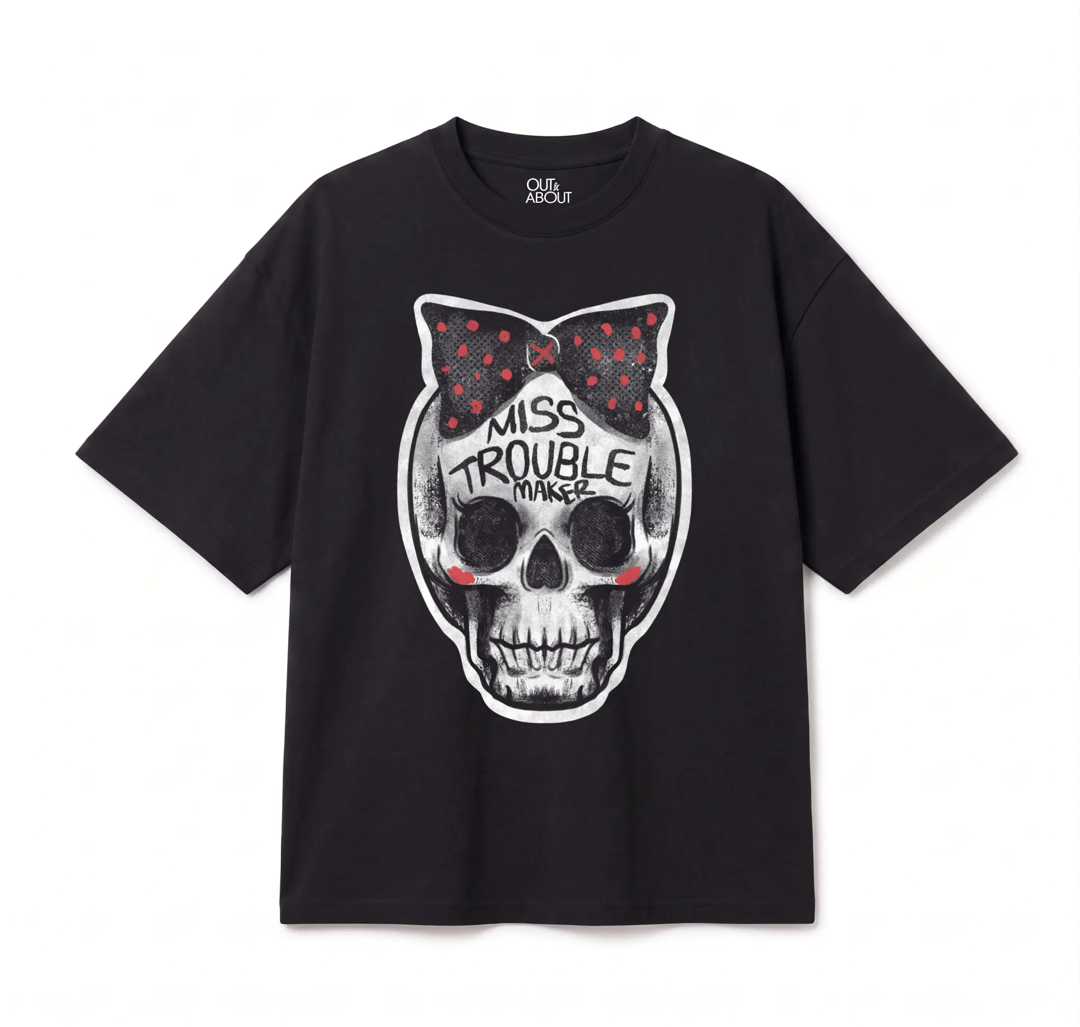 חולצת אוברסייז skull misstroublemaker חולצת אוברסייז skull misstroublemaker