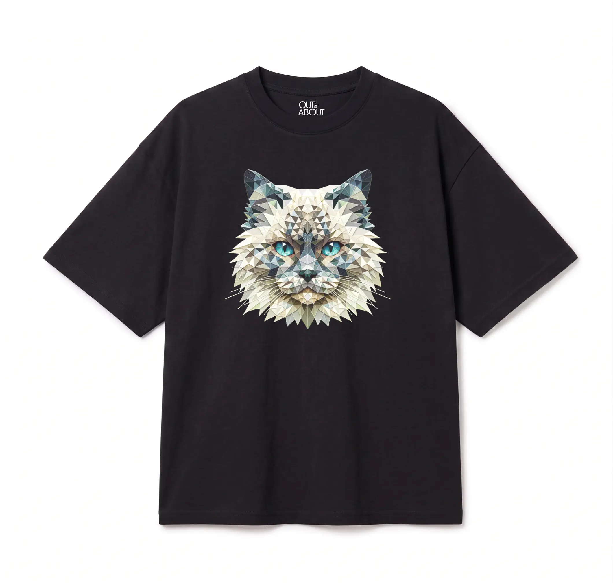 חולצת אוברסייז Triangulated cat 3 חולצת אוברסייז Triangulated cat 3