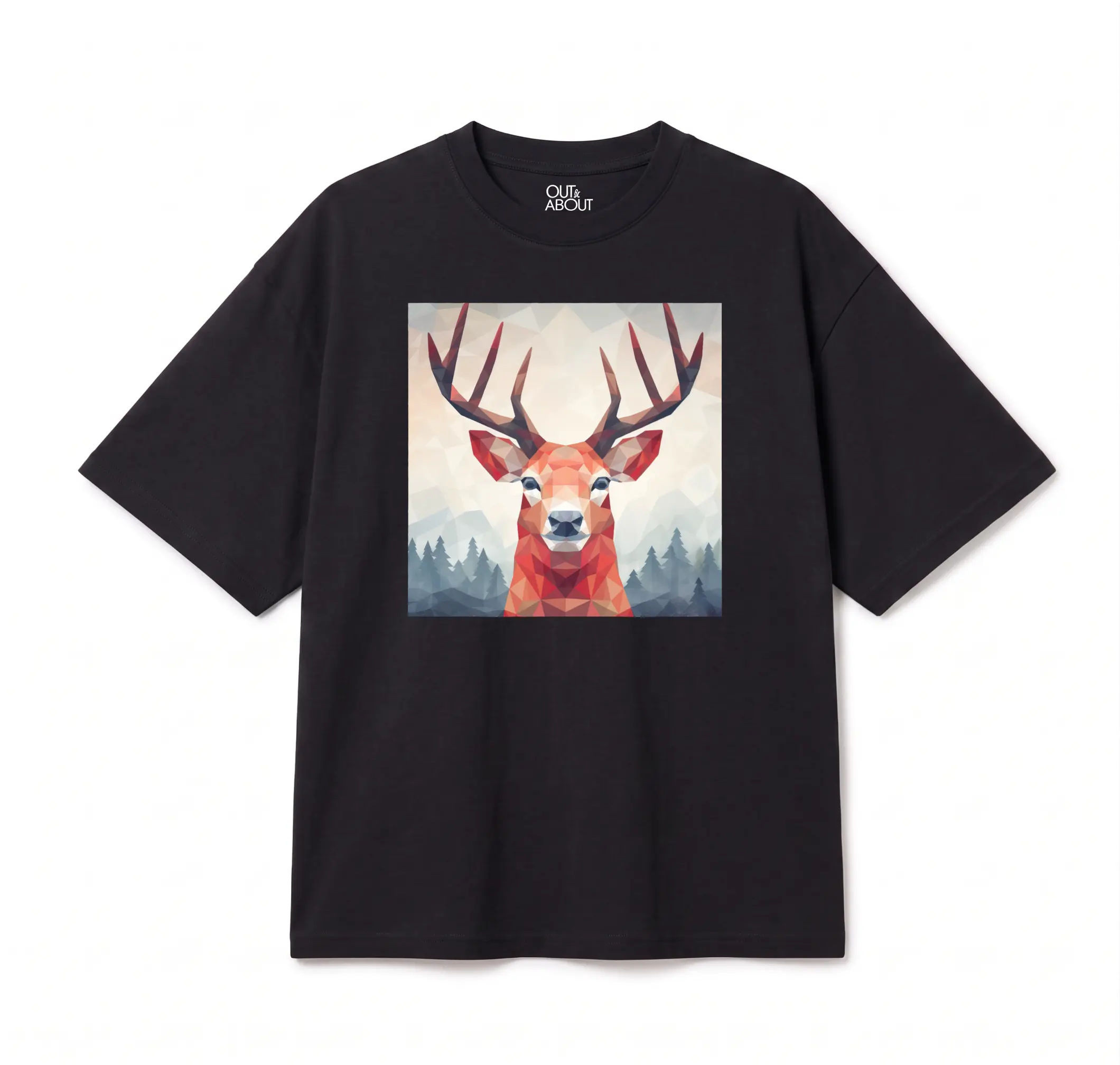 חולצת אוברסייז Triangulated deer 4 חולצת אוברסייז Triangulated deer 4