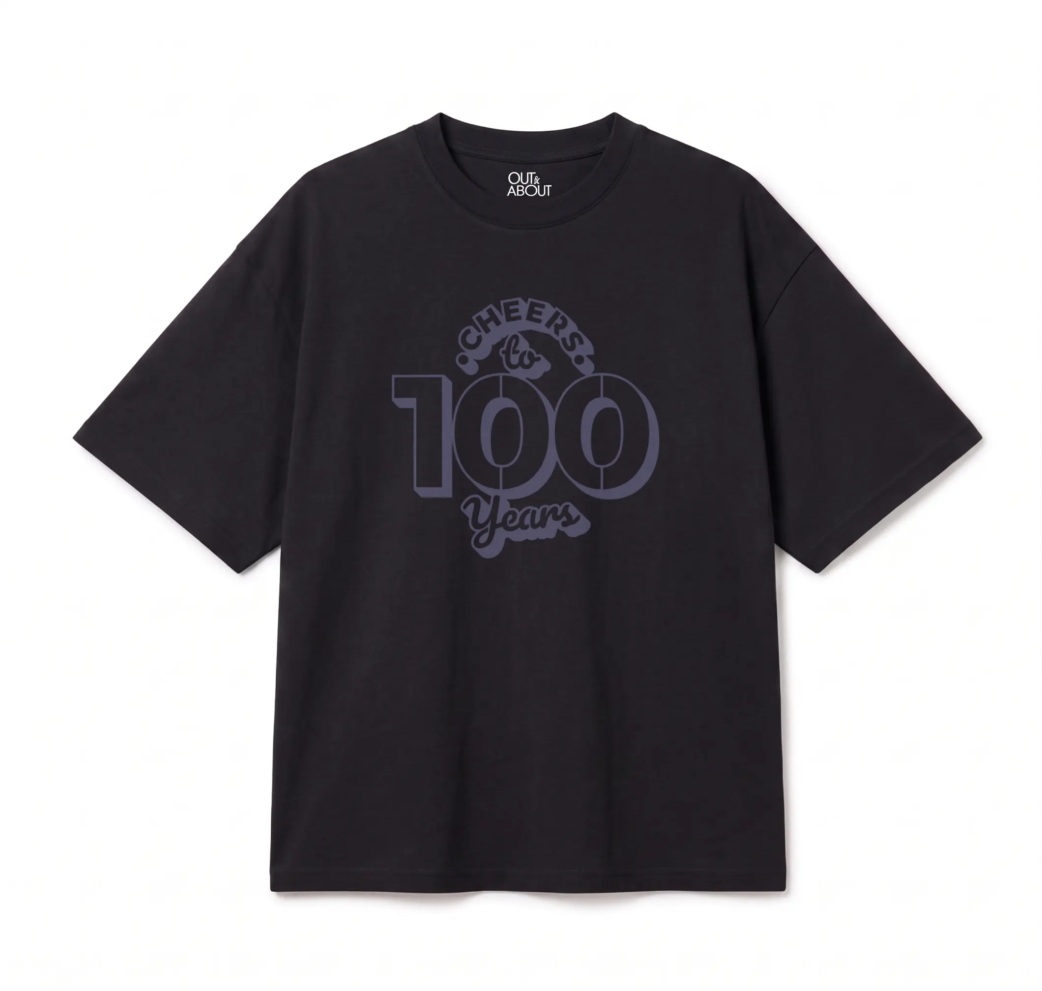 חולצת אוברסייז יום הולדת עגול 100 חולצת אוברסייז יום הולדת עגול 100