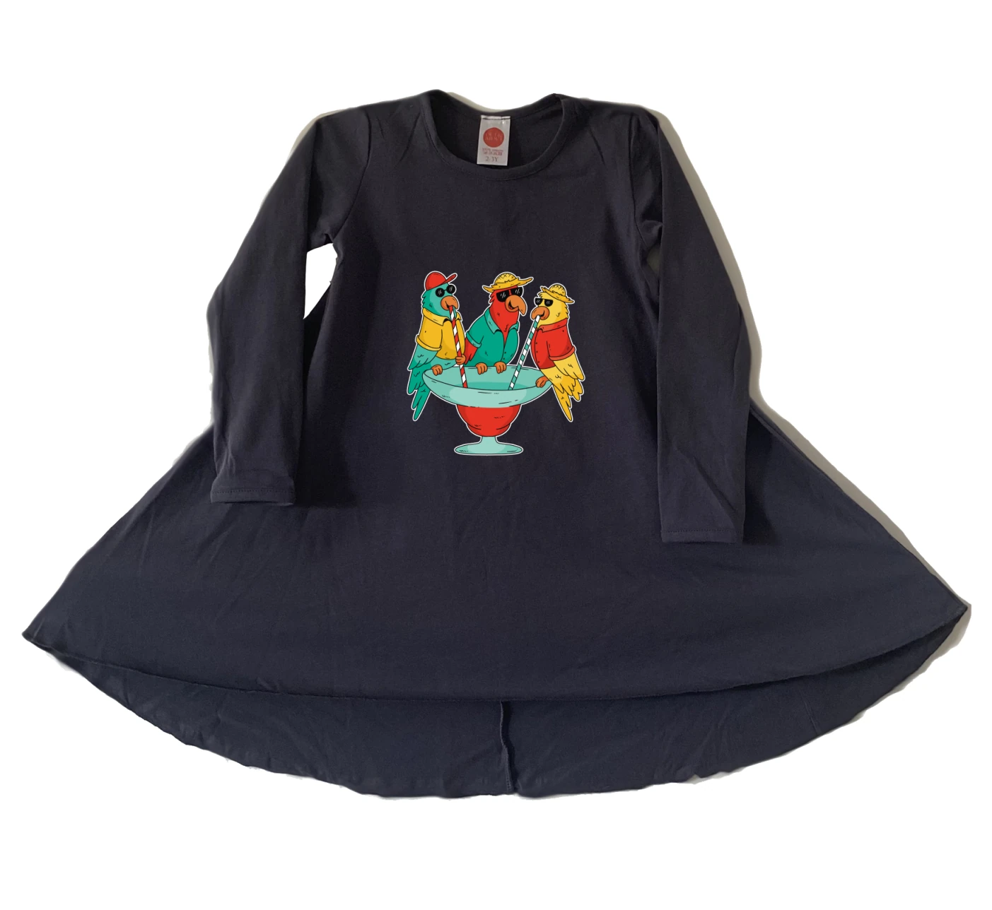 שמלה קוקטייל תוכי שמלה קוקטייל תוכי