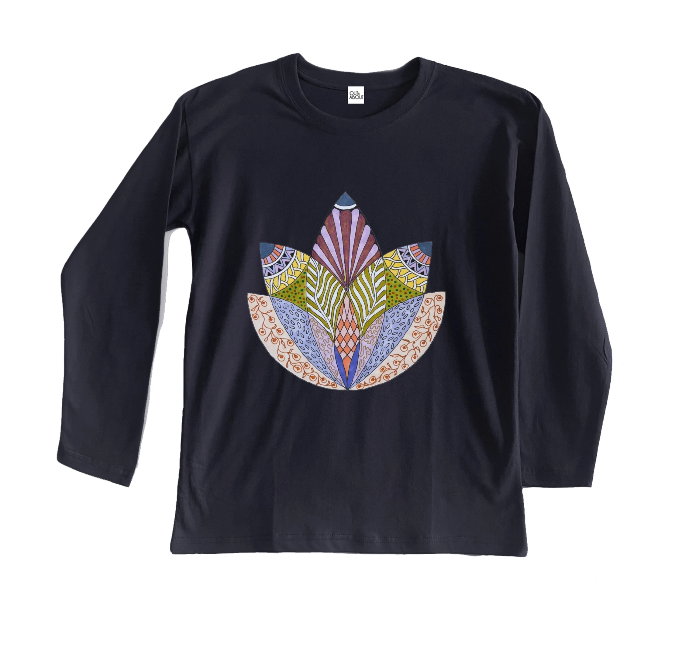 חולצה ארוכה מנדלת לוטוס חולצה ארוכה מנדלת לוטוס