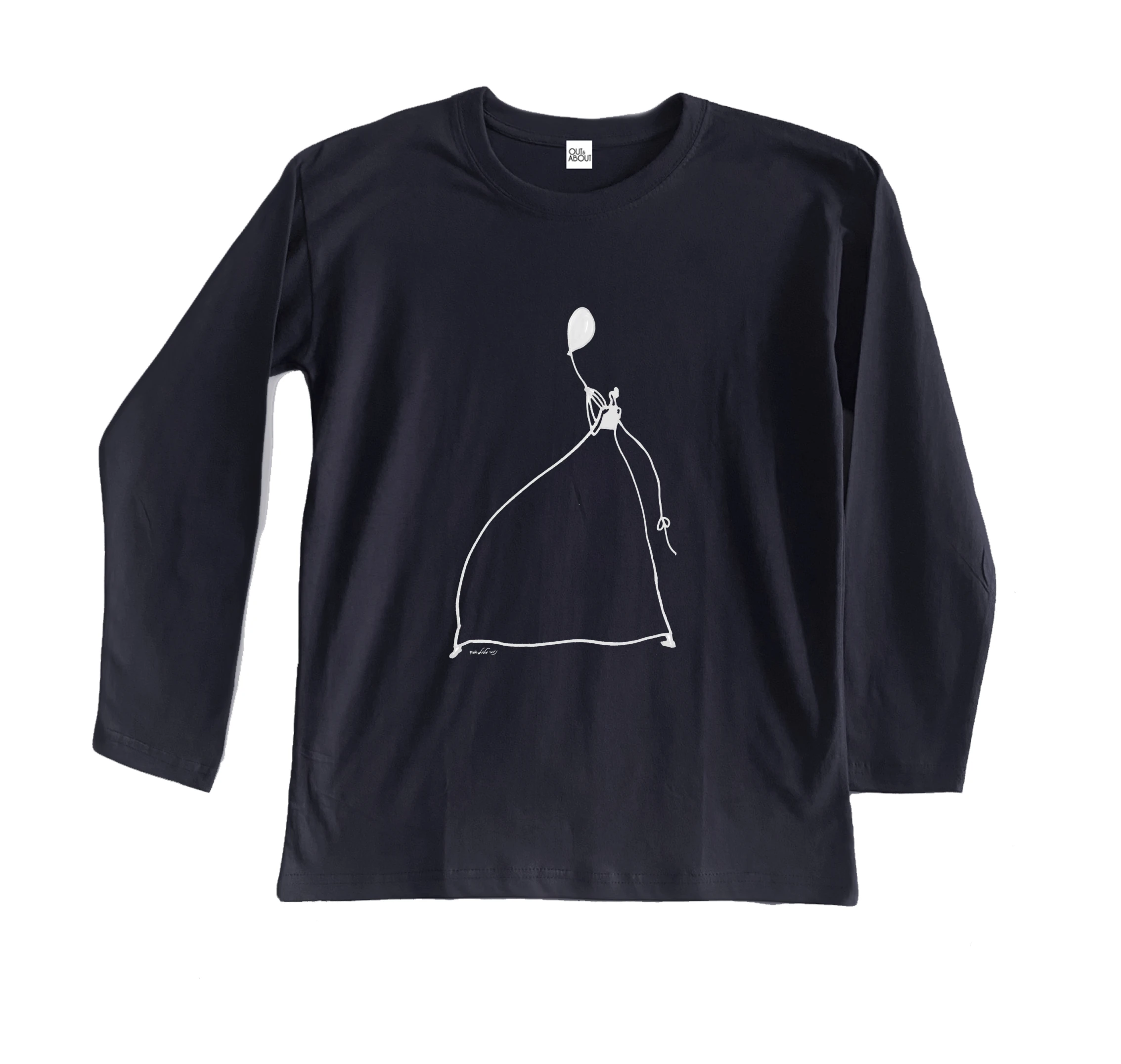 חולצה ארוכה אישה עם בלון