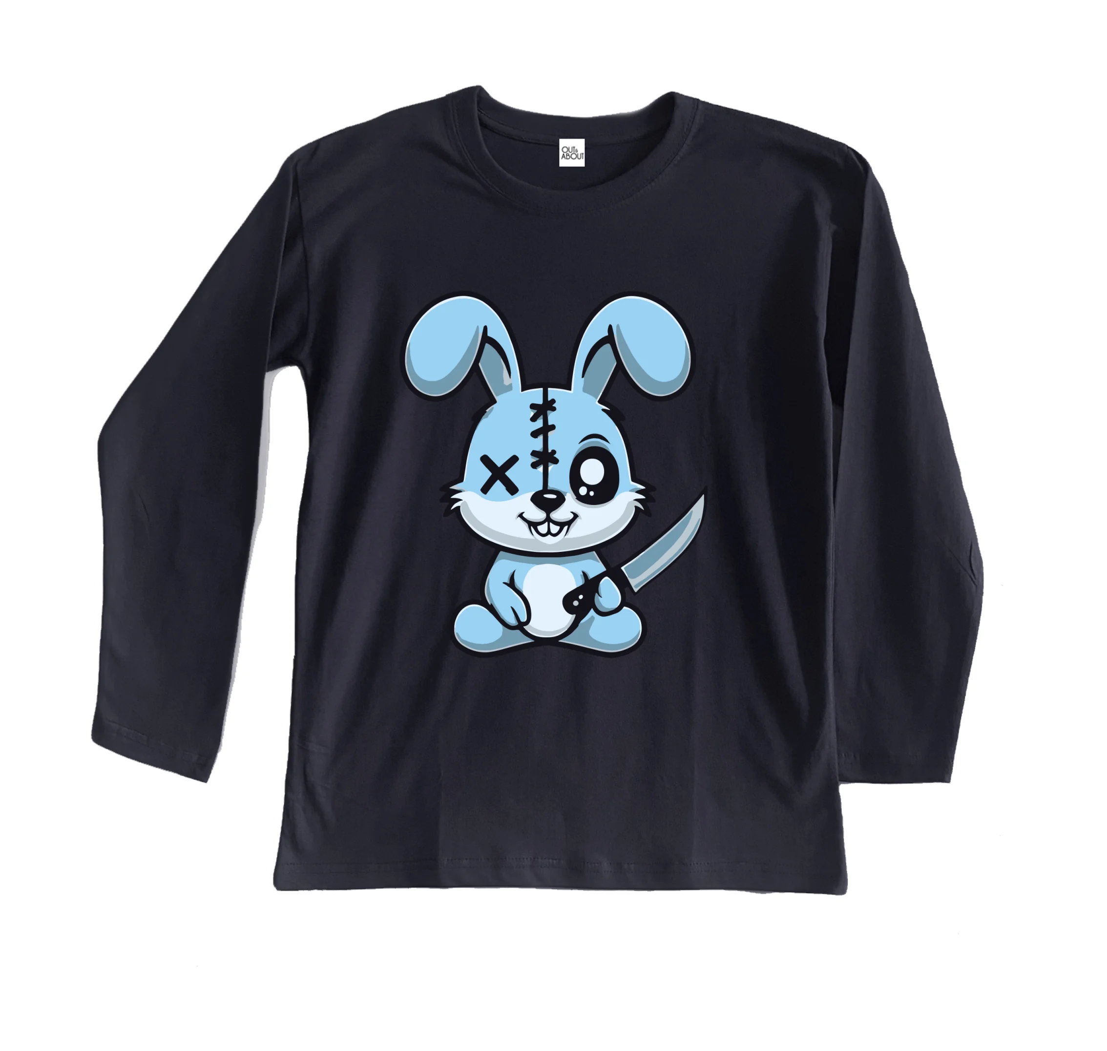 חולצה ארוכה ארנב המפחיד חולצה ארוכה ארנב המפחיד