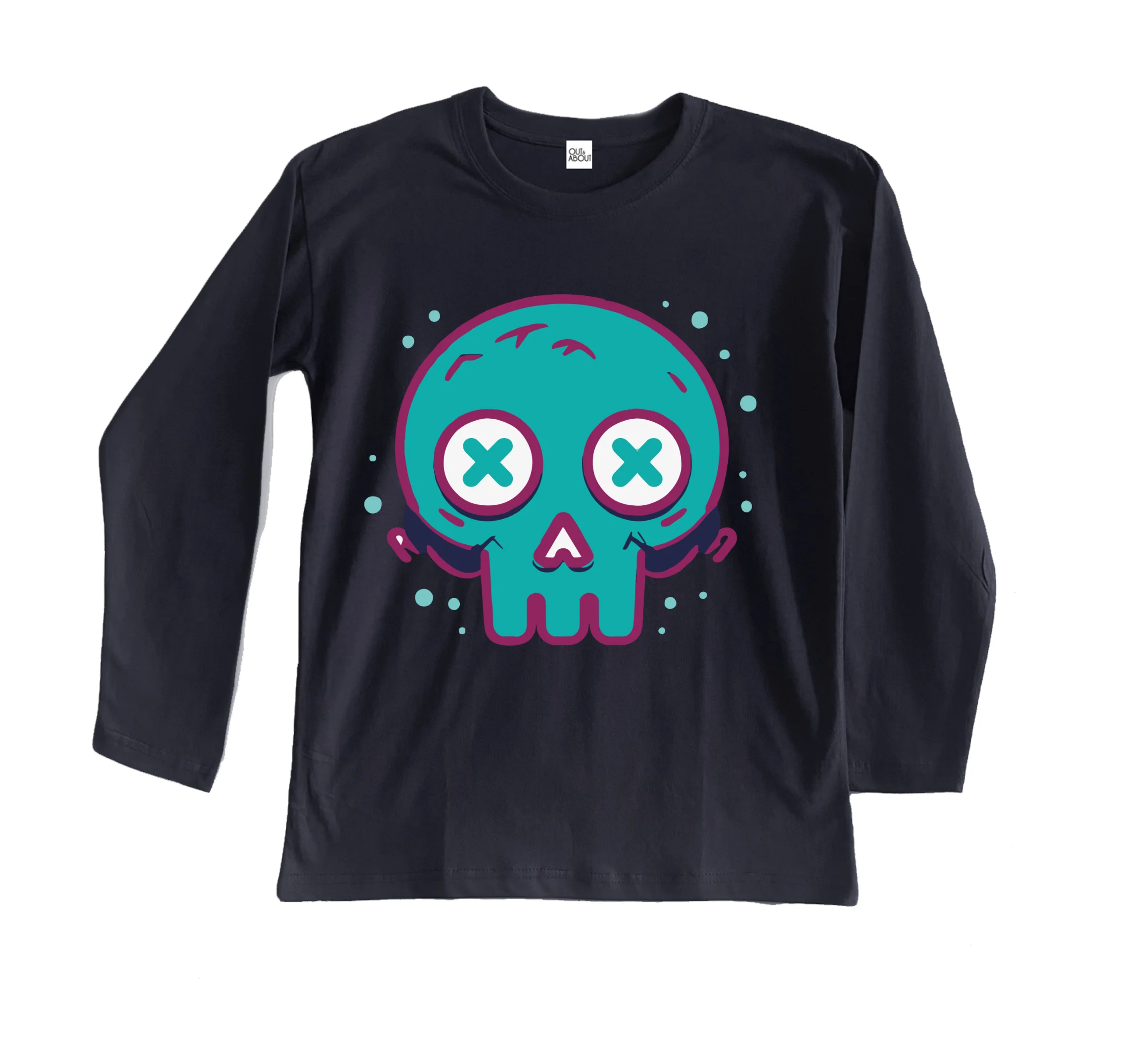 חולצה ארוכה גולגולת צבועה חולצה ארוכה גולגולת צבועה