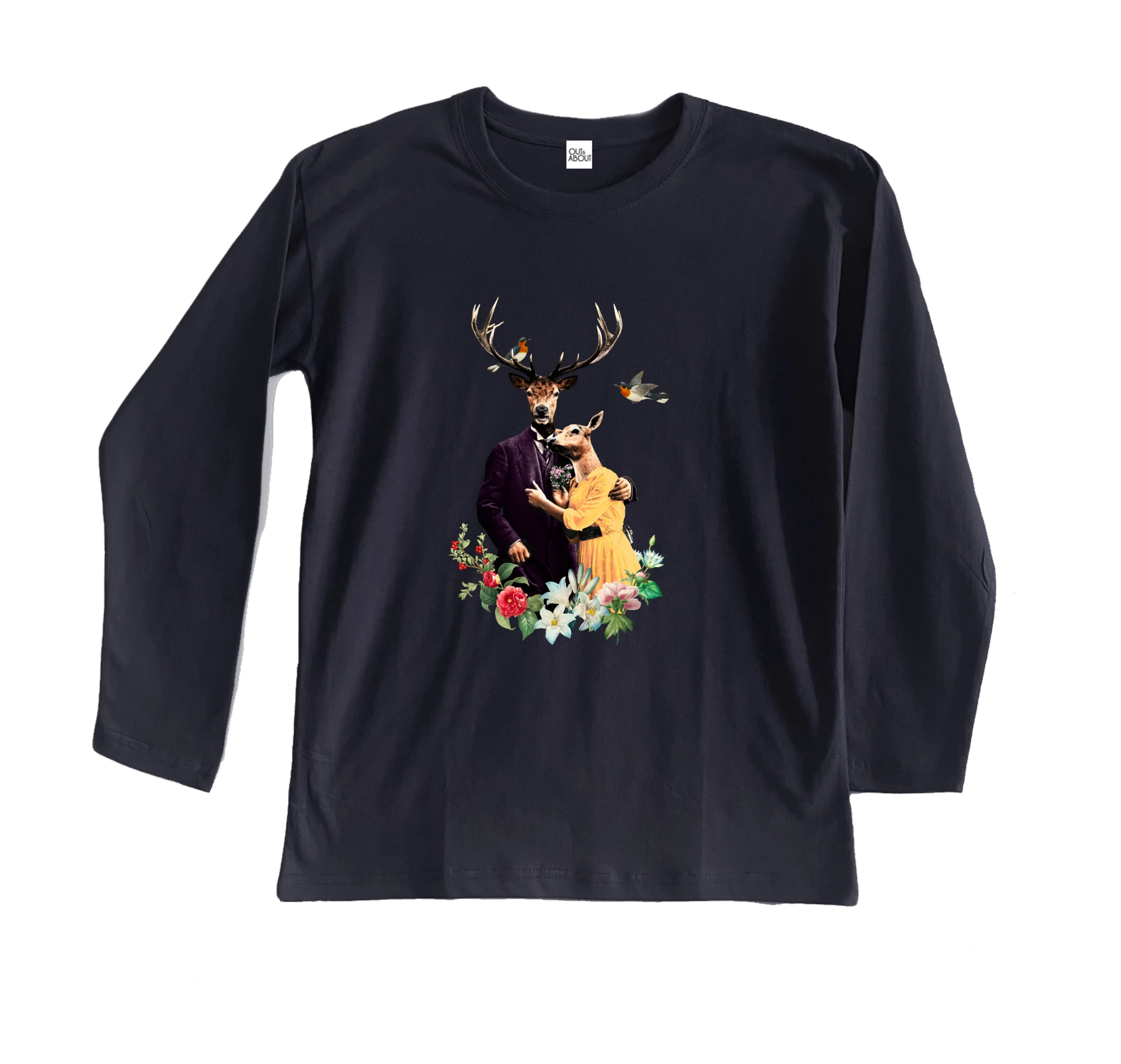 חולצה ארוכה צבאים בירח דבש