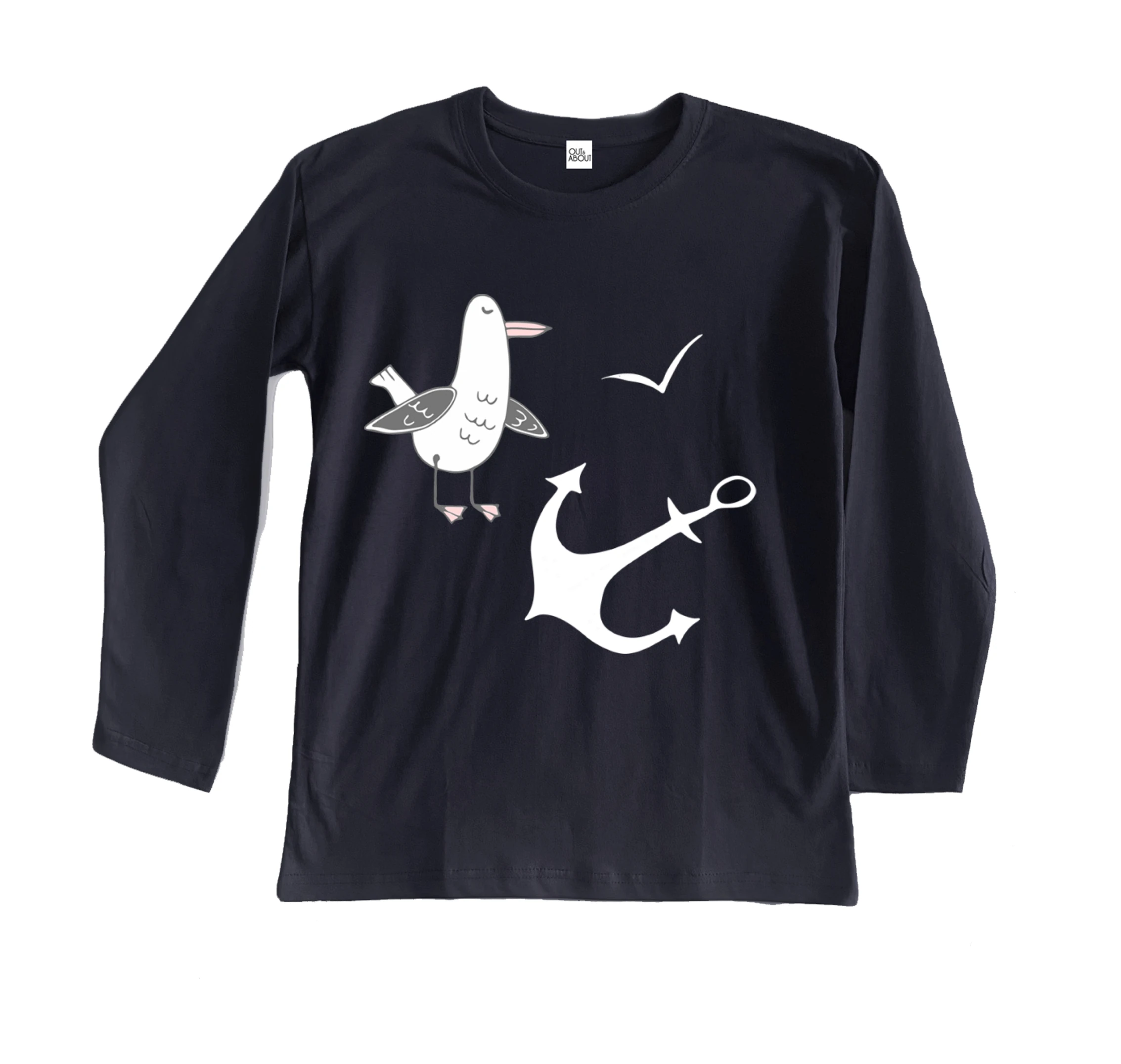 חולצה ארוכה שחף בחוף חולצה ארוכה שחף בחוף