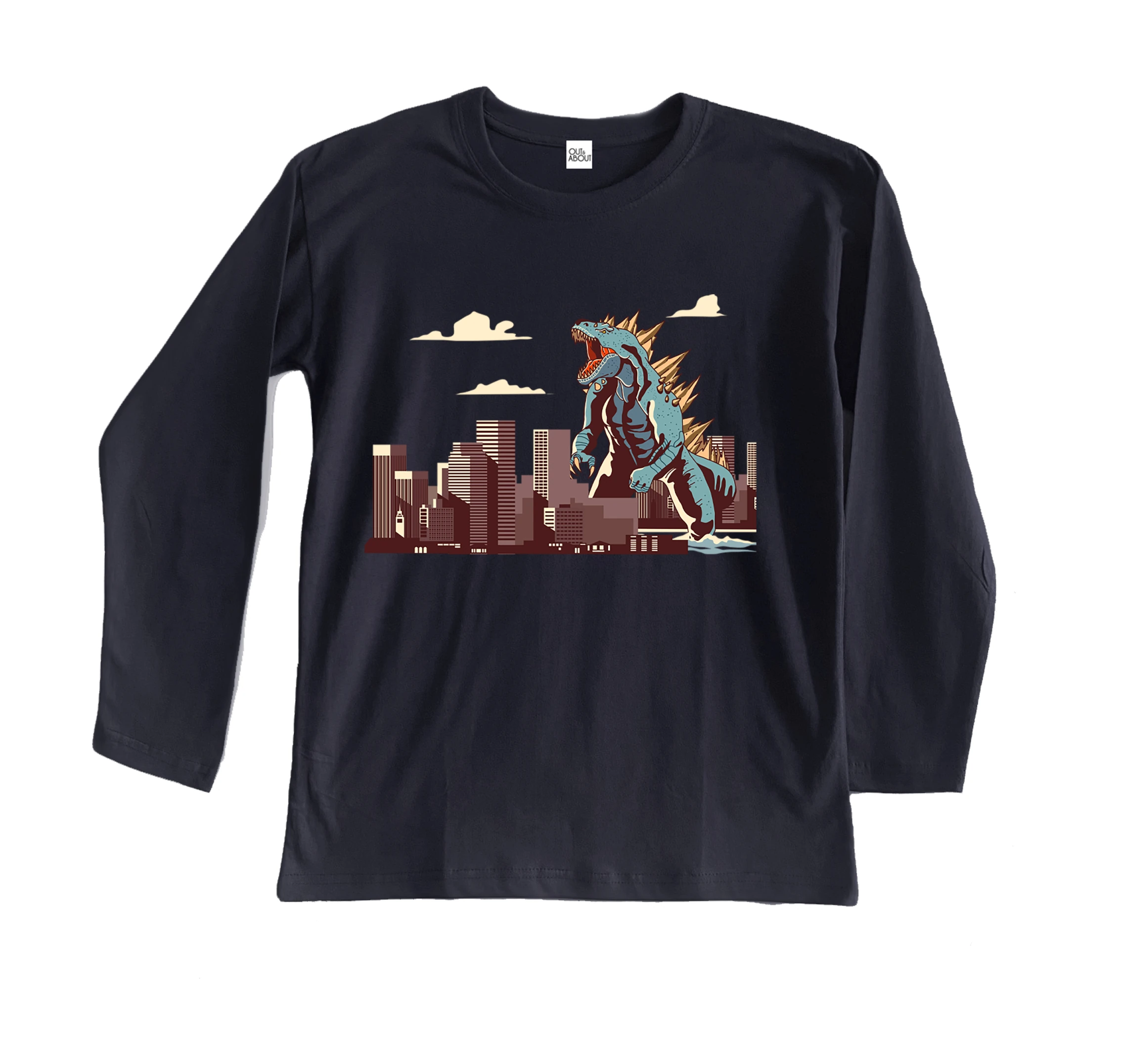 חולצה ארוכה גודזילה בעיר חולצה ארוכה גודזילה בעיר