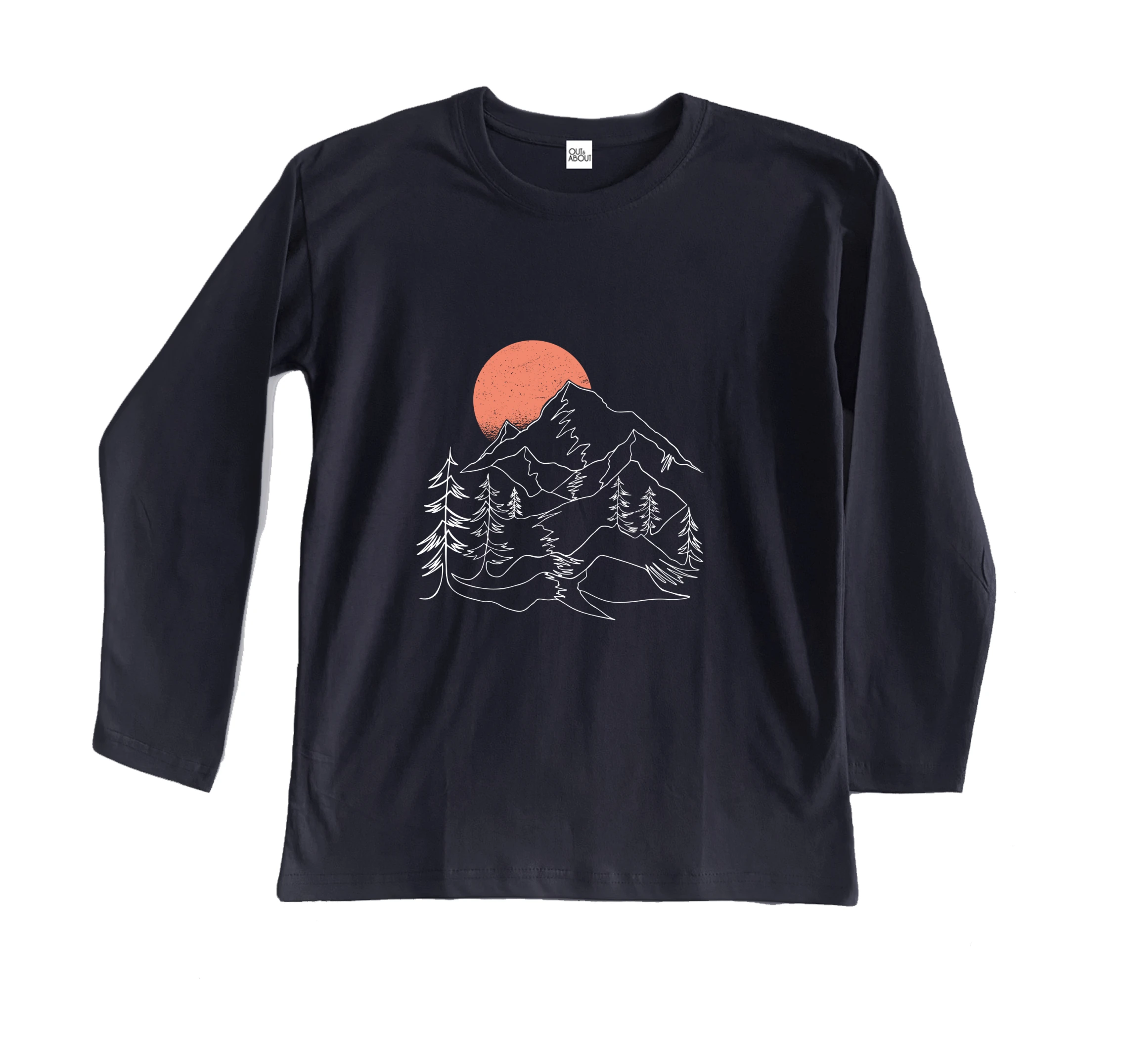 חולצה ארוכה נוף גרפי חולצה ארוכה נוף גרפי