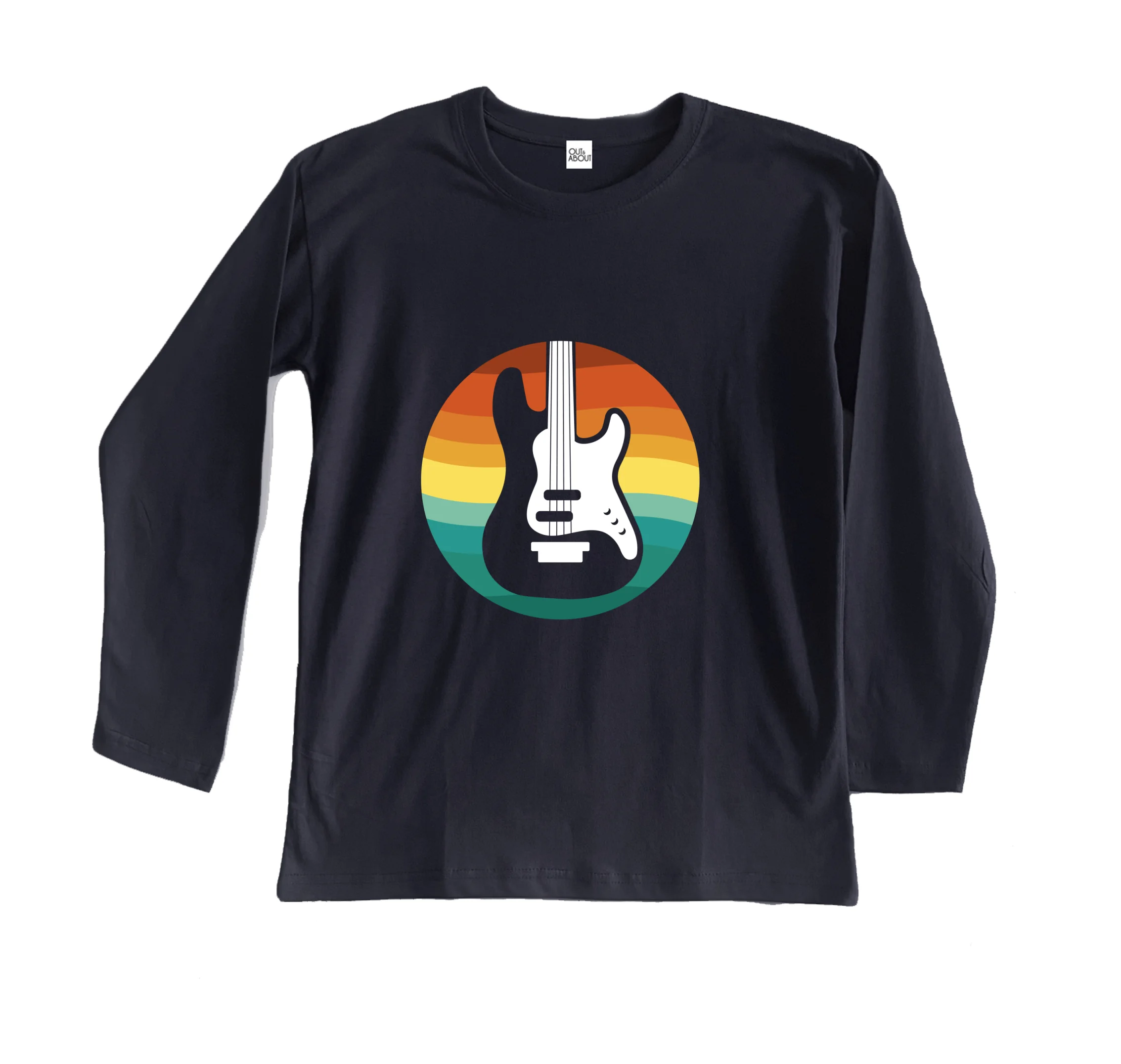 חולצה ארוכה גיטרה רטרו חולצה ארוכה גיטרה רטרו