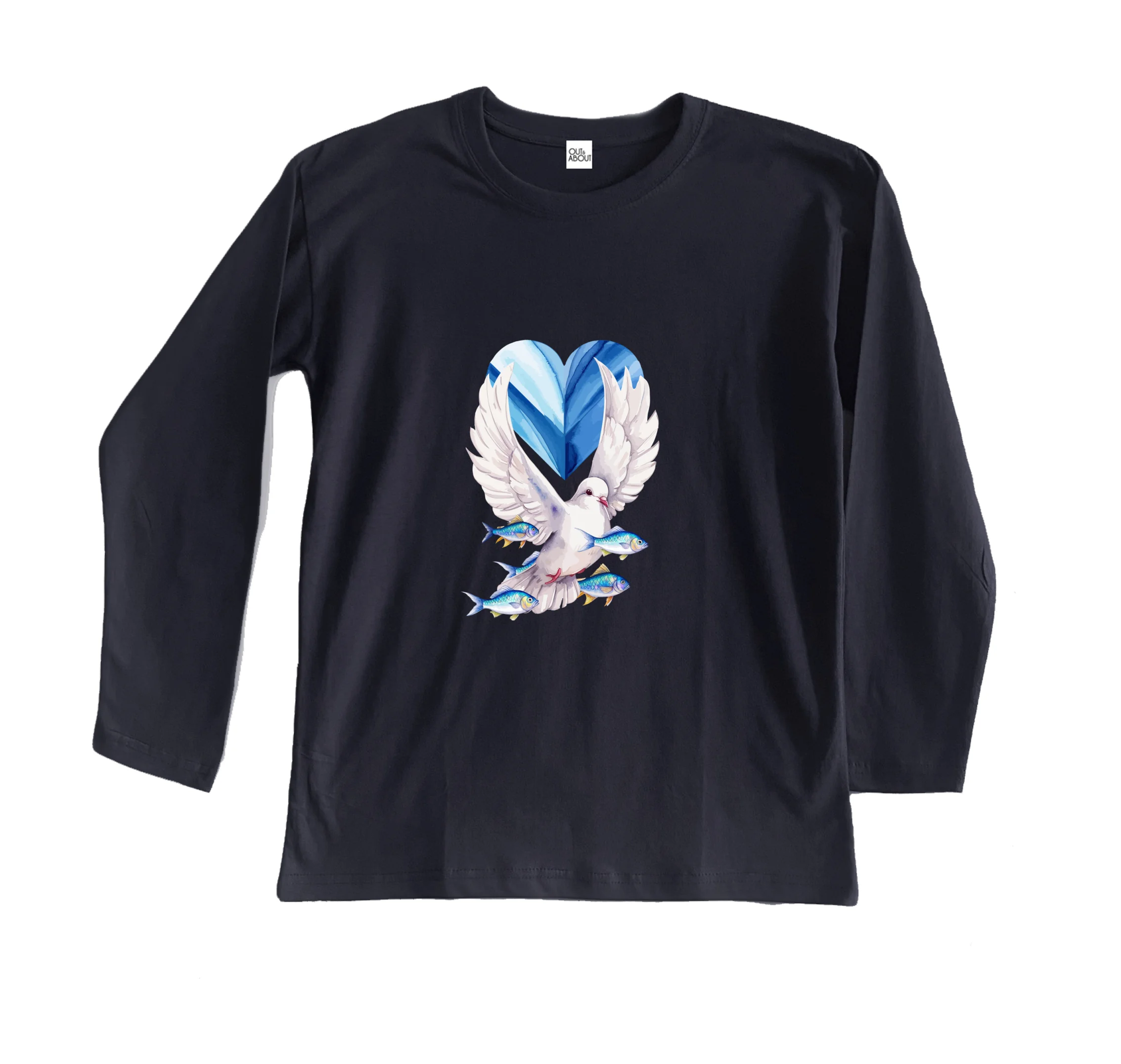 חולצה ארוכה יונת השלום מים חולצה ארוכה יונת השלום מים